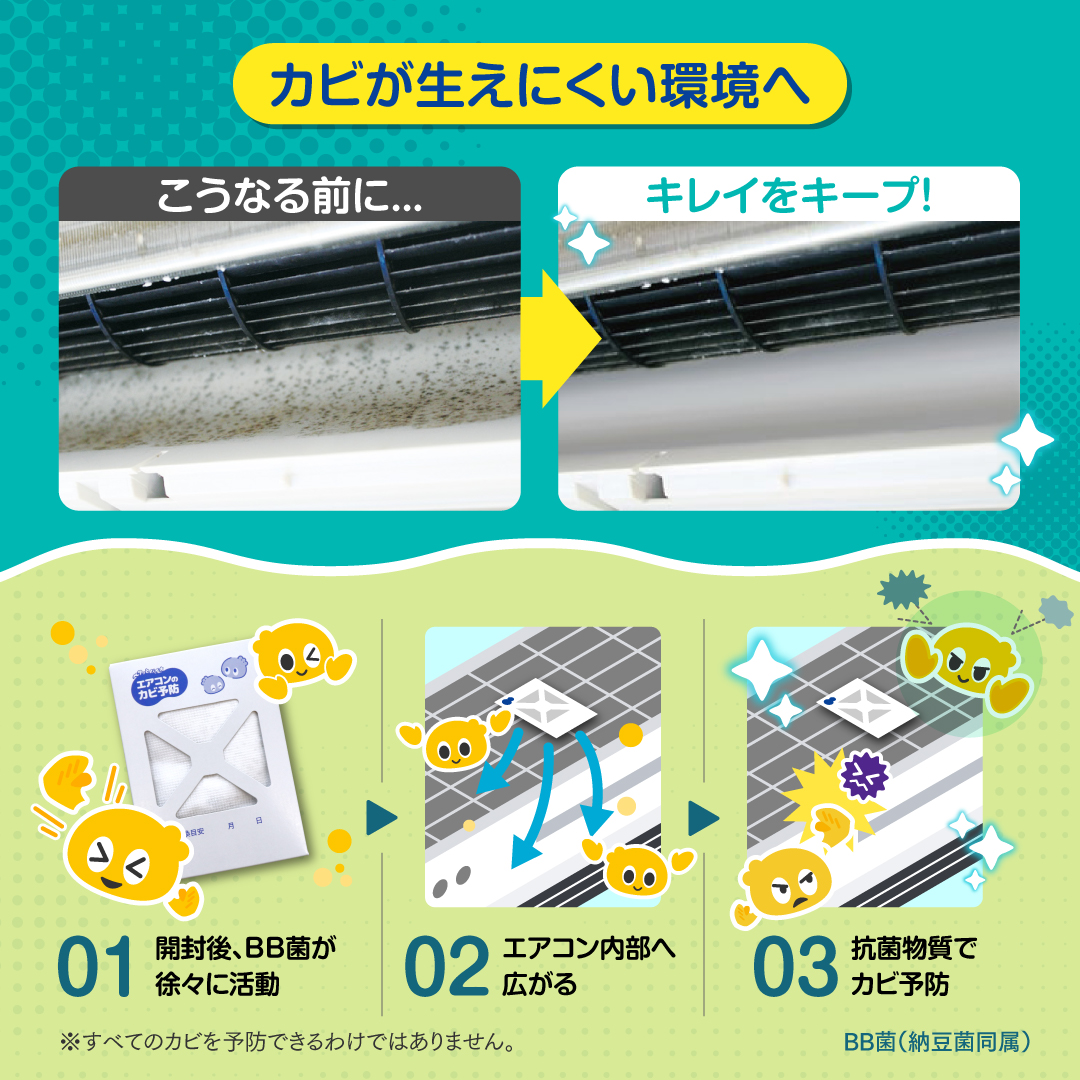 ペタッとバイオ エアコンのカビ予防 