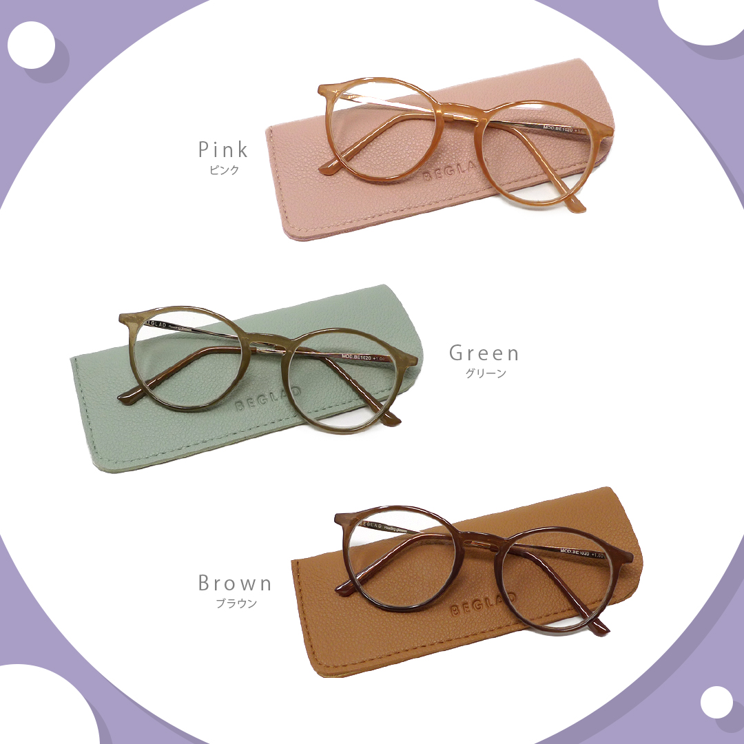 BEGLAD 【BE1020】老眼鏡 カラー・度数: ブラウン・(度数)＋1.0