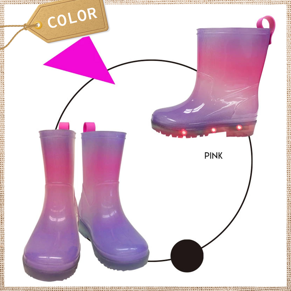 光る長靴 カラー・サイズ: ブルー・14ｃｍ