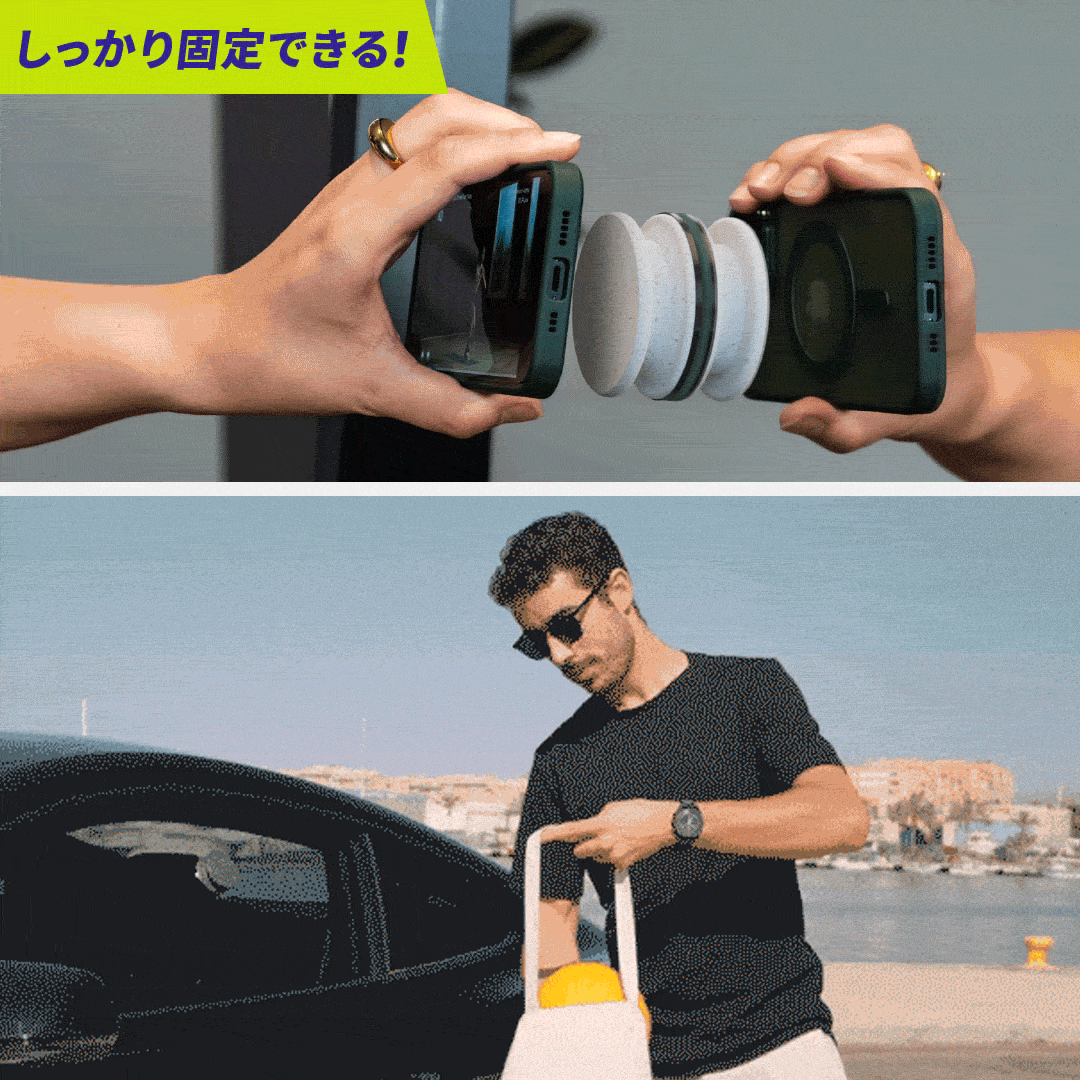 Mirror Play【吸着スマホスタンド 】 カラー: カーボンブラック