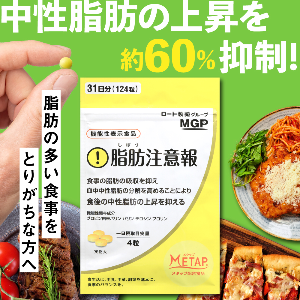  [機能性表示食品]脂肪注意報