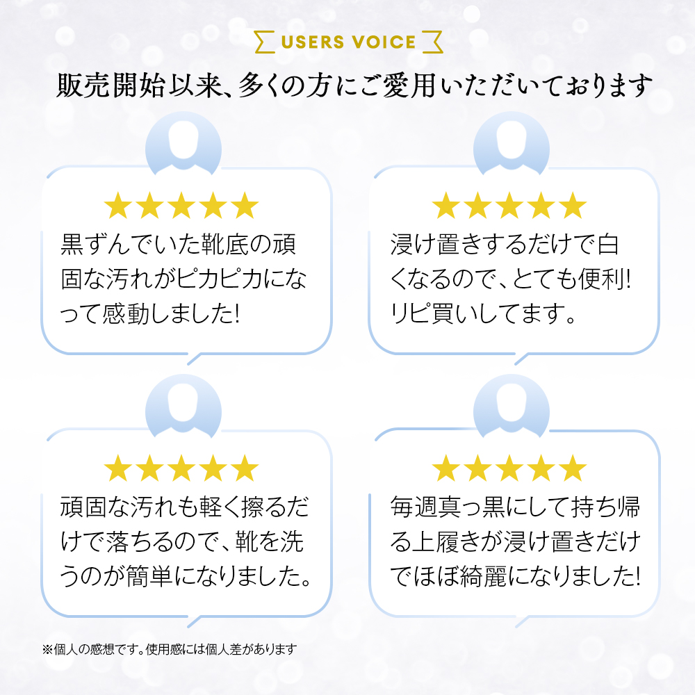 クリーニング屋さんの白さ際立つスニーカー上履き洗剤