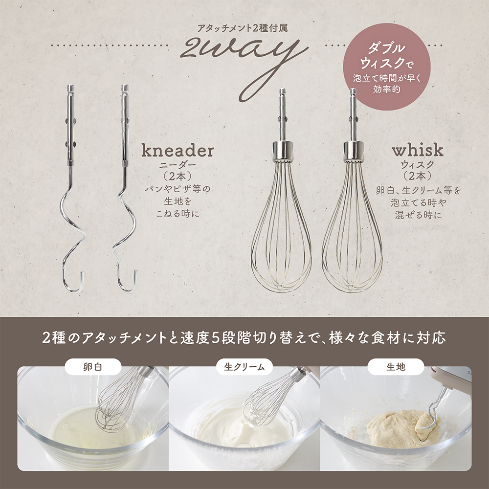 sumuu ハンドミキサー アンド・ニイー カラー: ブラウン