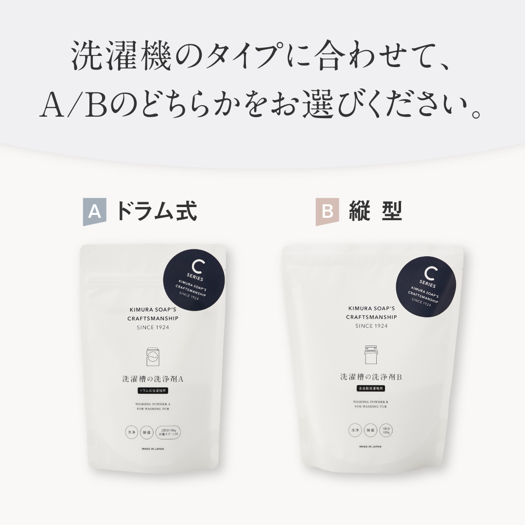 洗濯槽の洗浄剤 種類: A.ドラム式洗濯機