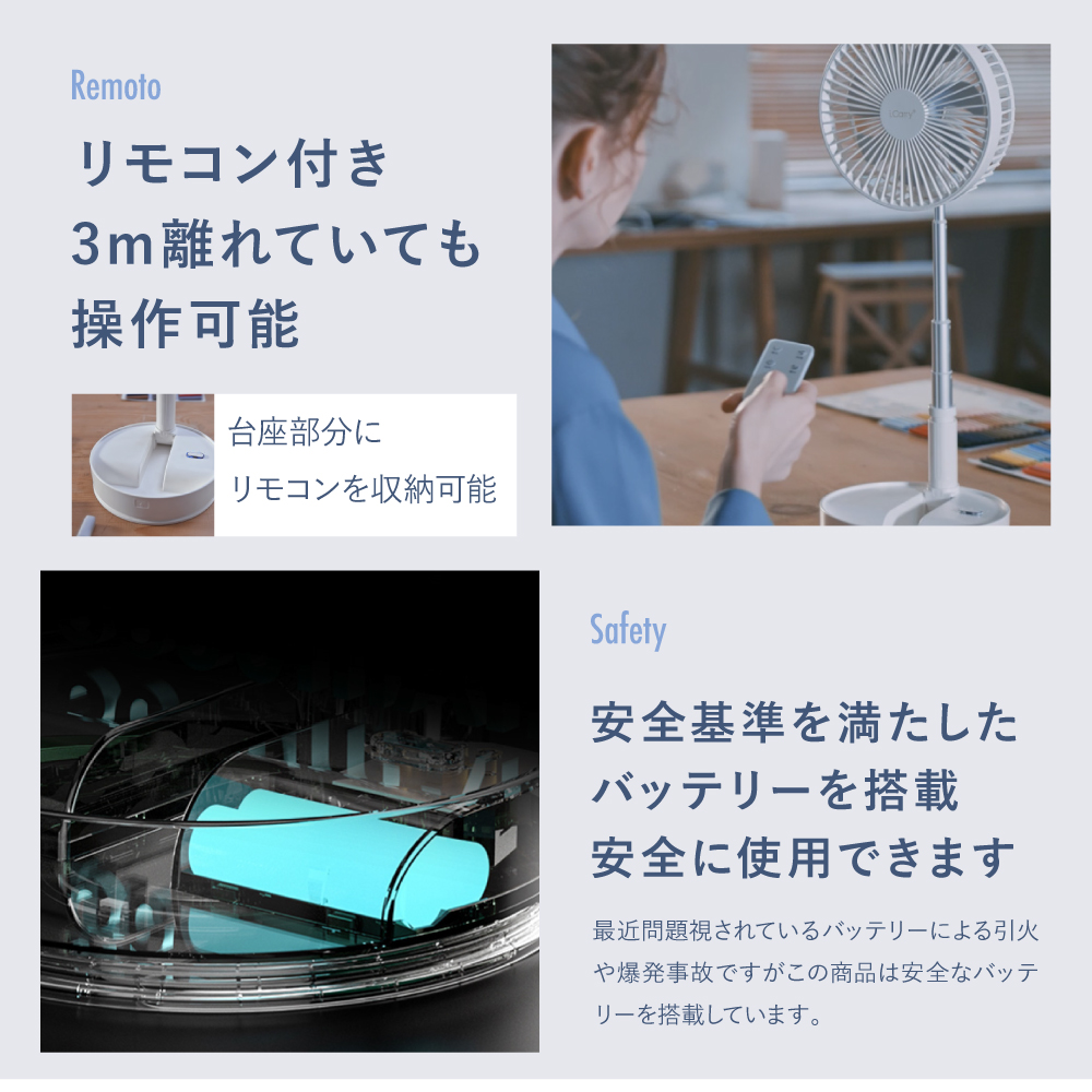 i.Carry 高機能コードレスファン サイズ: FAN6