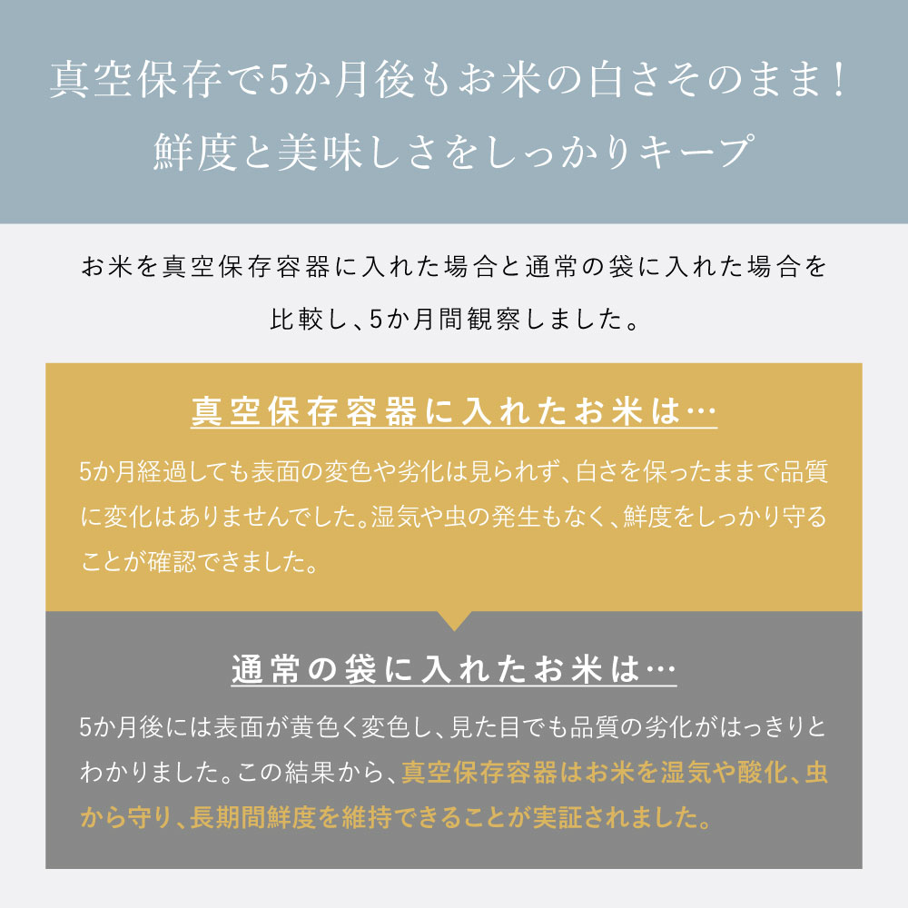 TAMOKAN every U. 真空保存容器 5kg 10kg サイズ: 5L