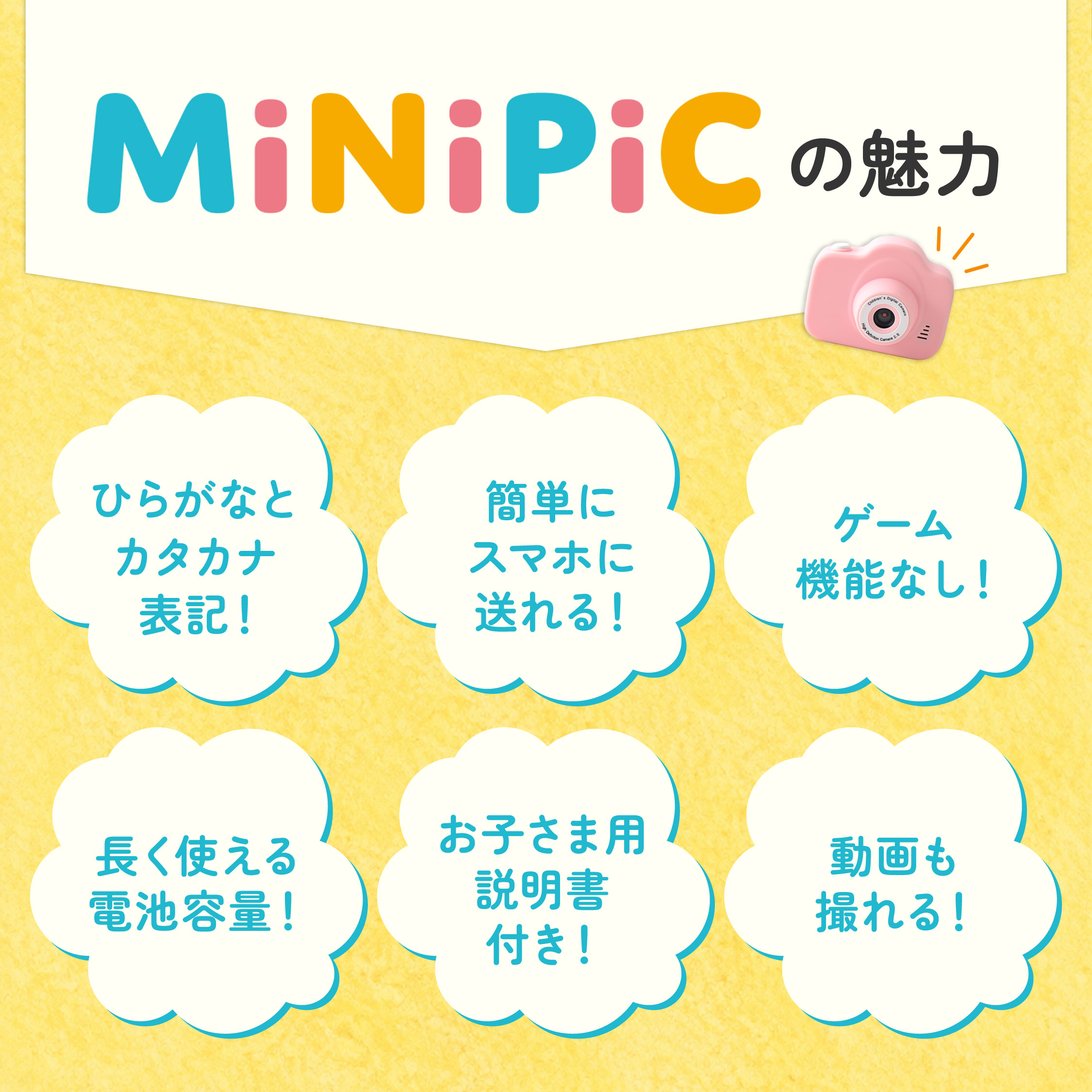 MiNiPiC ミニピクカメラ カラー: パステルブルー