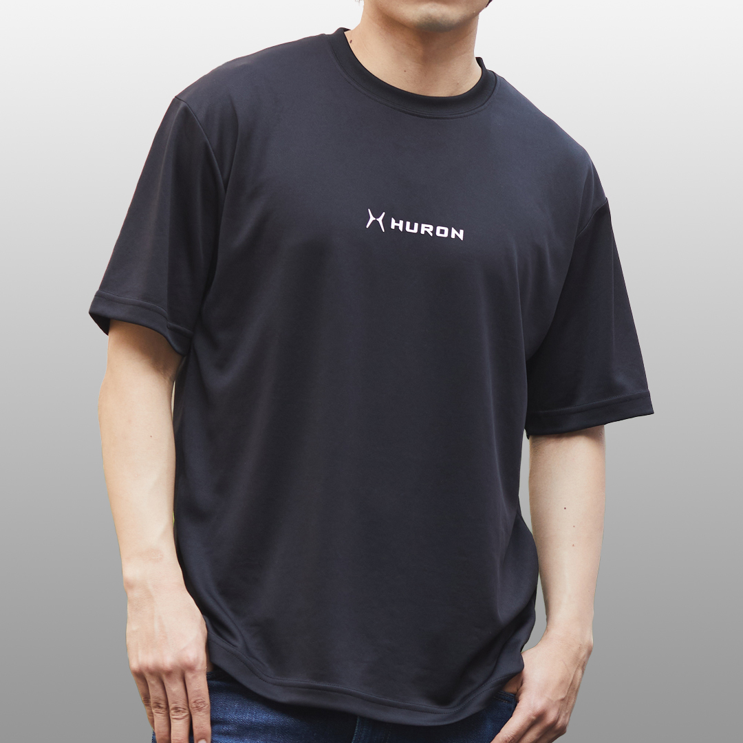 管理医療機器 HURON+（ ヒューロンプラス） Tシャツ サイズ: ブラックS(身丈65cm)