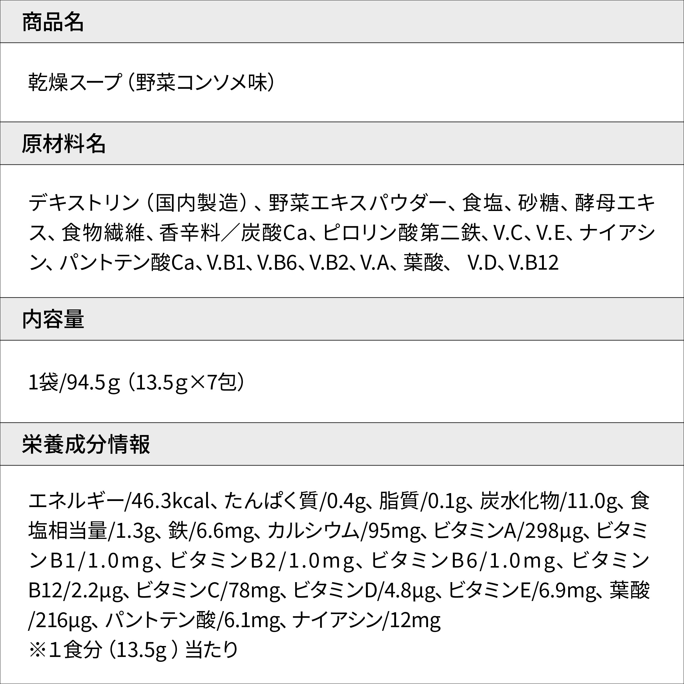 【日本防災食】ライフスープ 