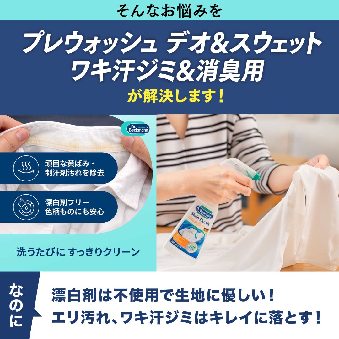 ドクターベックマン プレウォッシュ デオ&スウェット ワキ汗ジミ&消臭用