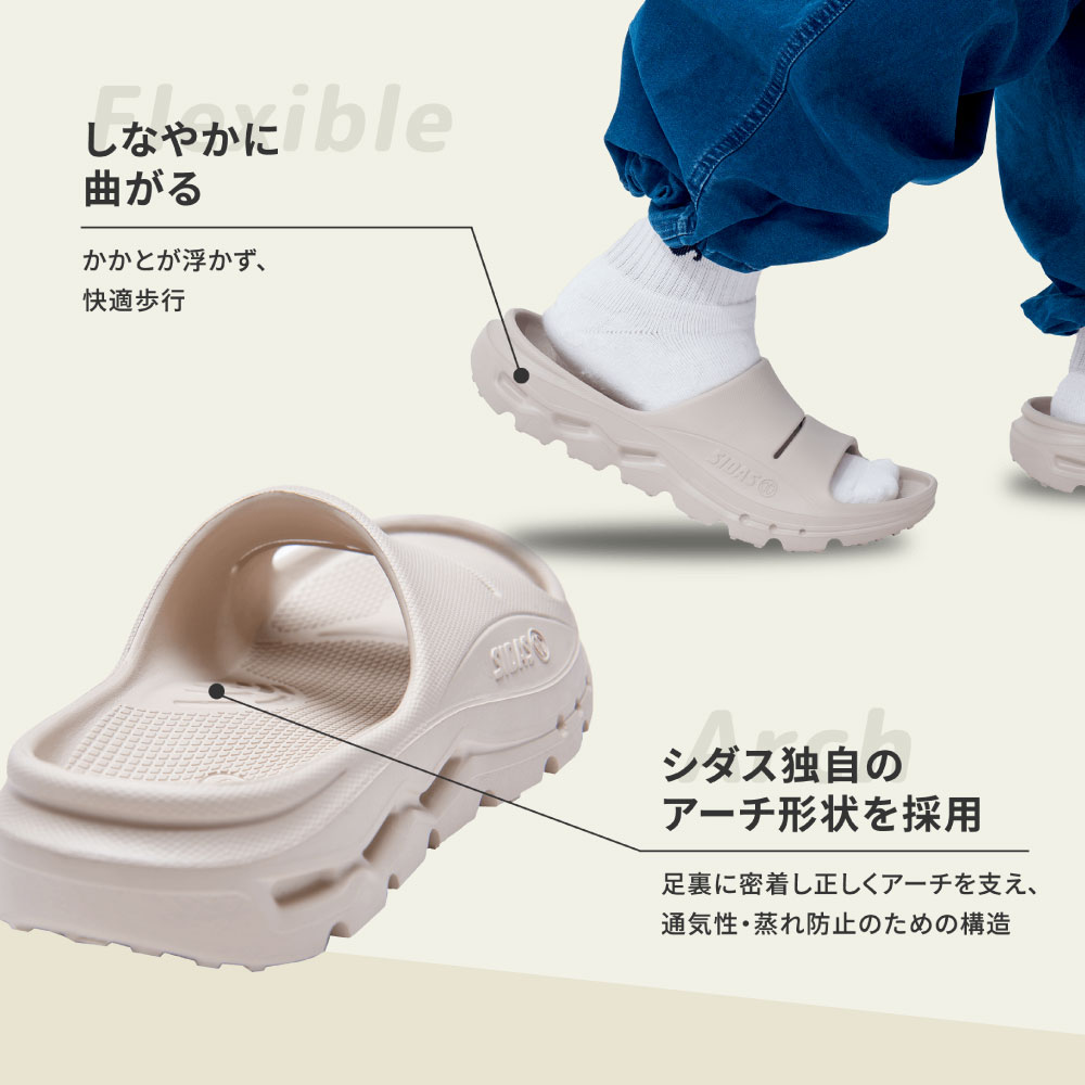 ReCoLA　リカバリーサンダル サイズ: XS(22.0~23.5cm), カラー: ブラック