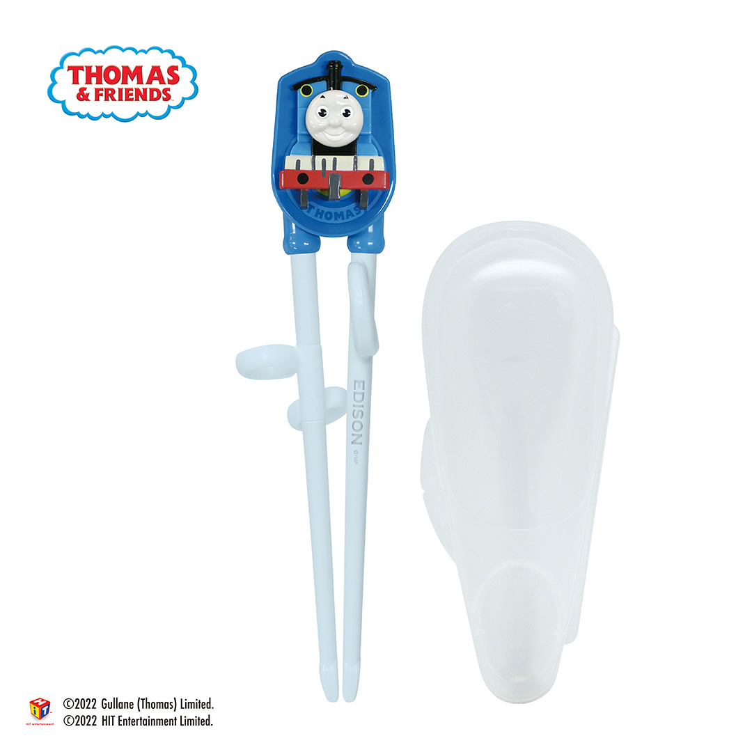 立体キャラクターマスコット付き(ケース付き) エジソンのお箸１【２歳ごろ～就学前】トーマス パーシー ハローキティ・レトロ キャラクター: トーマス