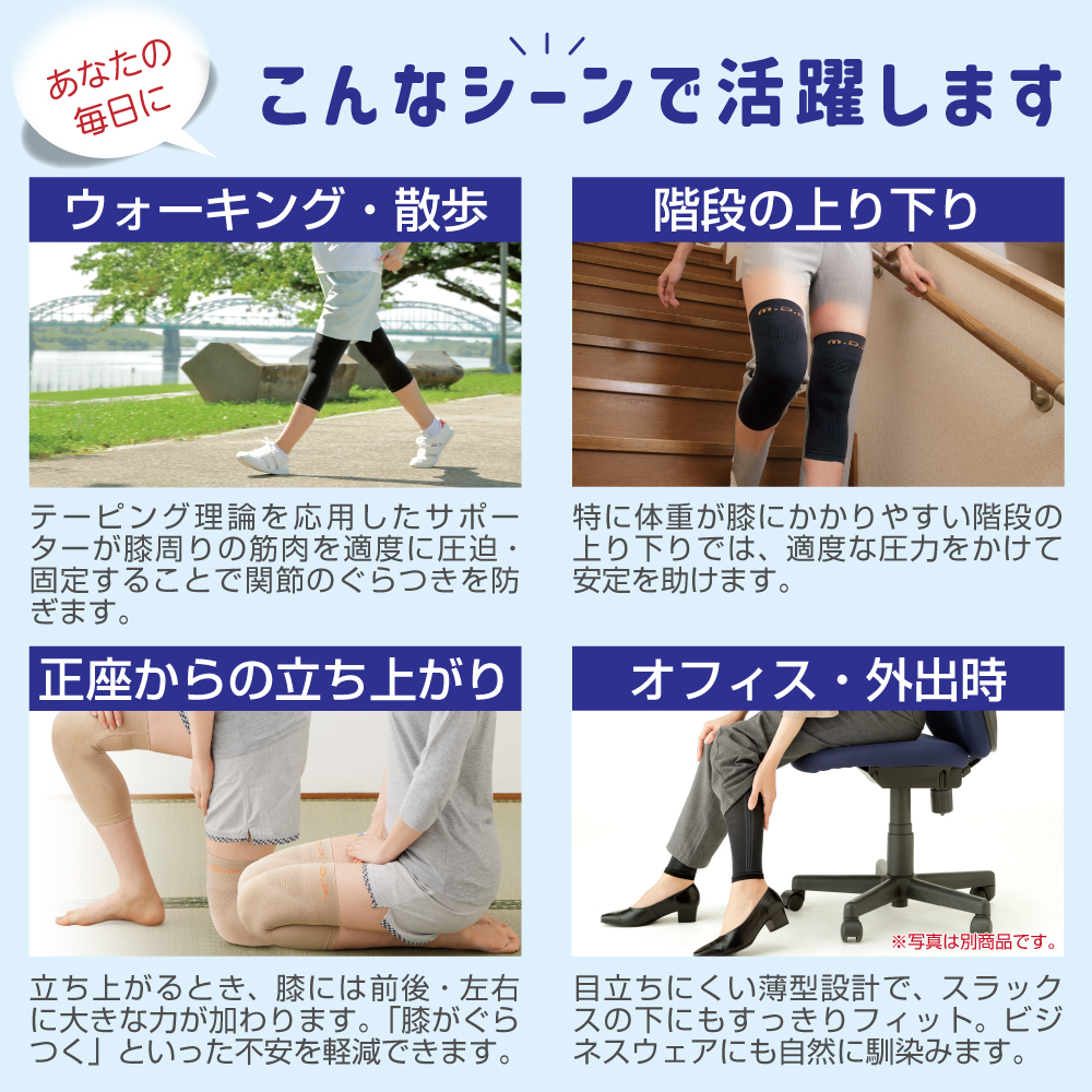 勝野式 ひざ軽さん カラー・サイズ: ブラック・M（ひざ周り）30〜38ｃｍ