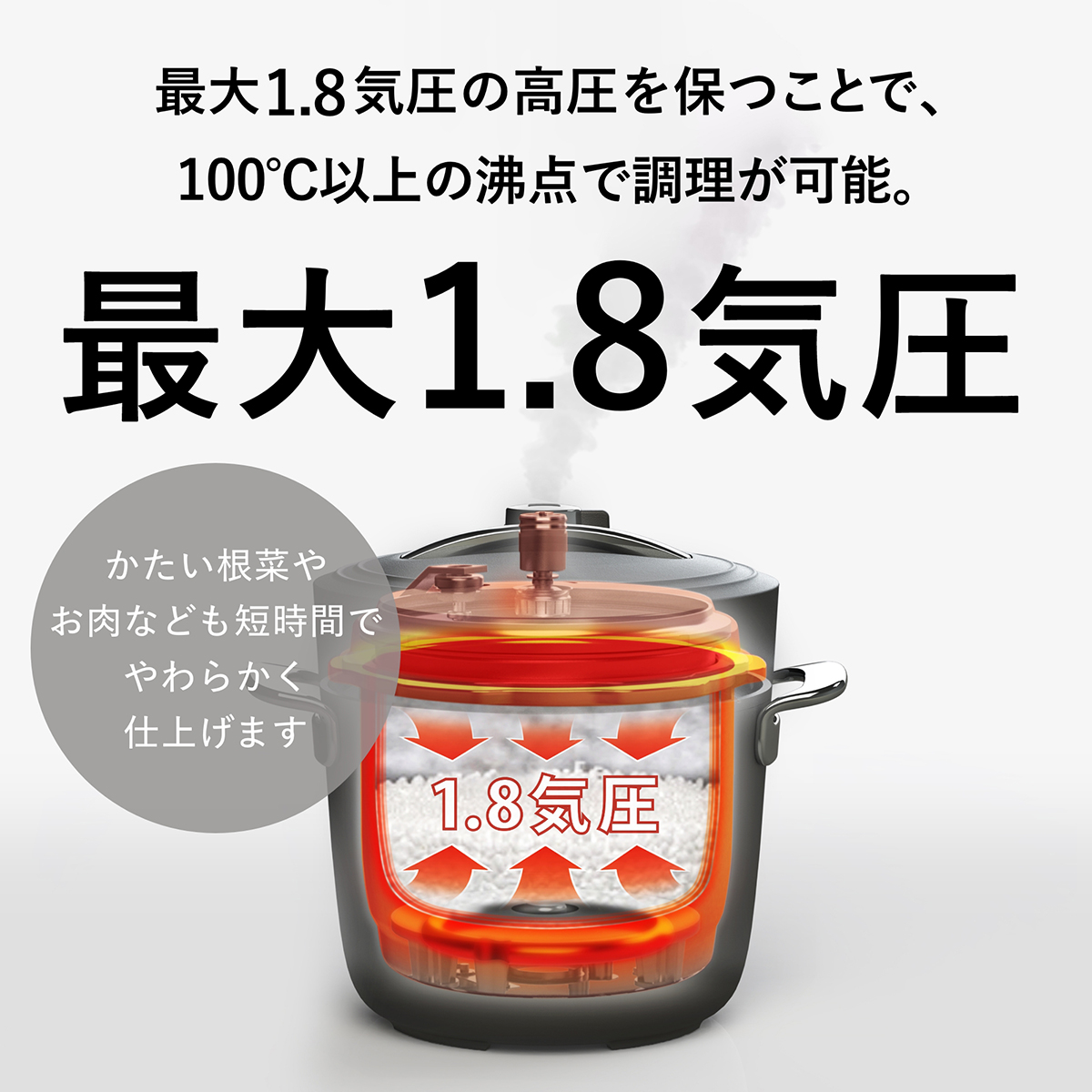 Re・De Pot 電気圧力鍋 カラー: ブラック