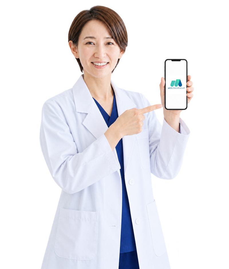 スマートフォンを持つ医師