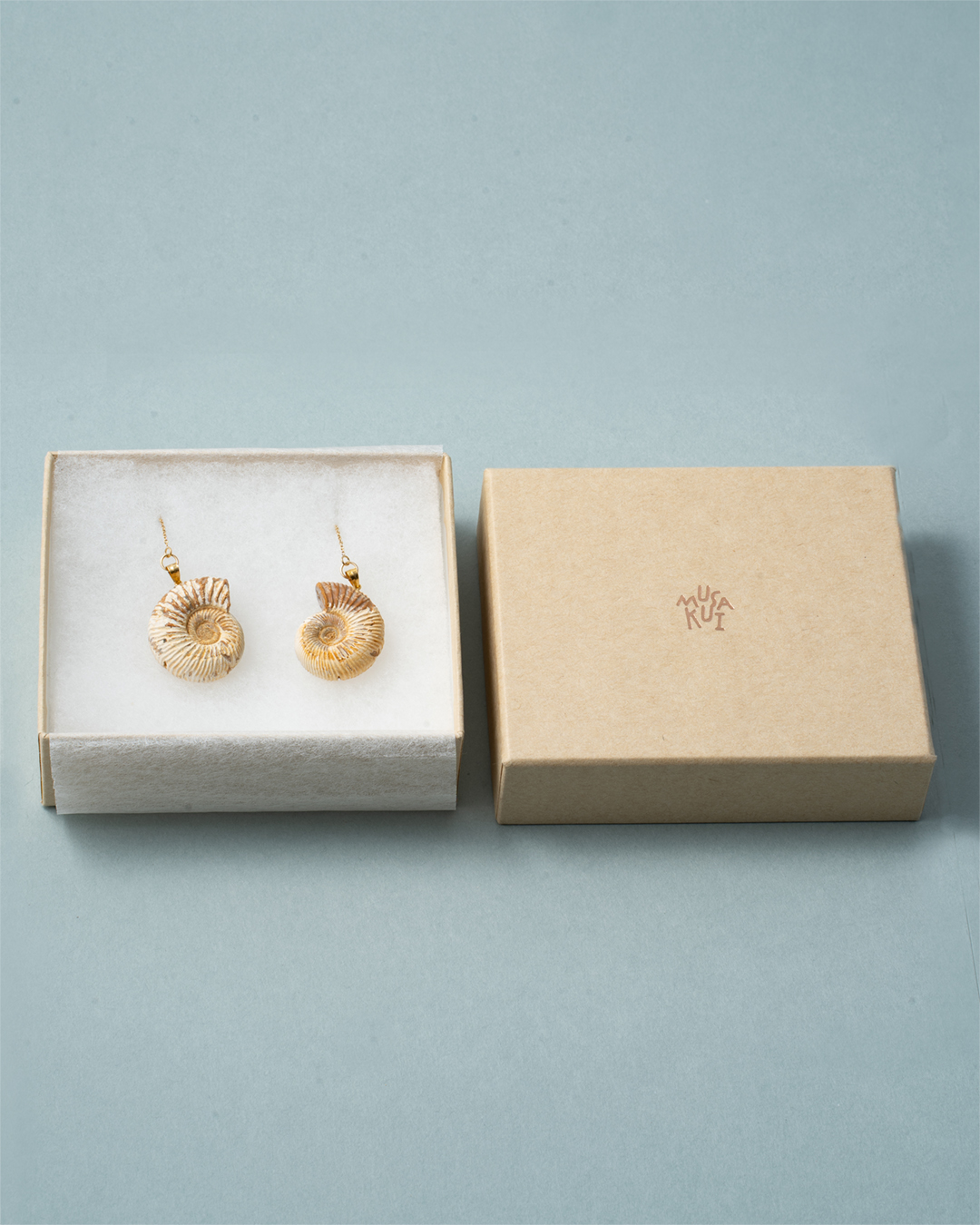 アンモナイト ピアス K14GF No.00４