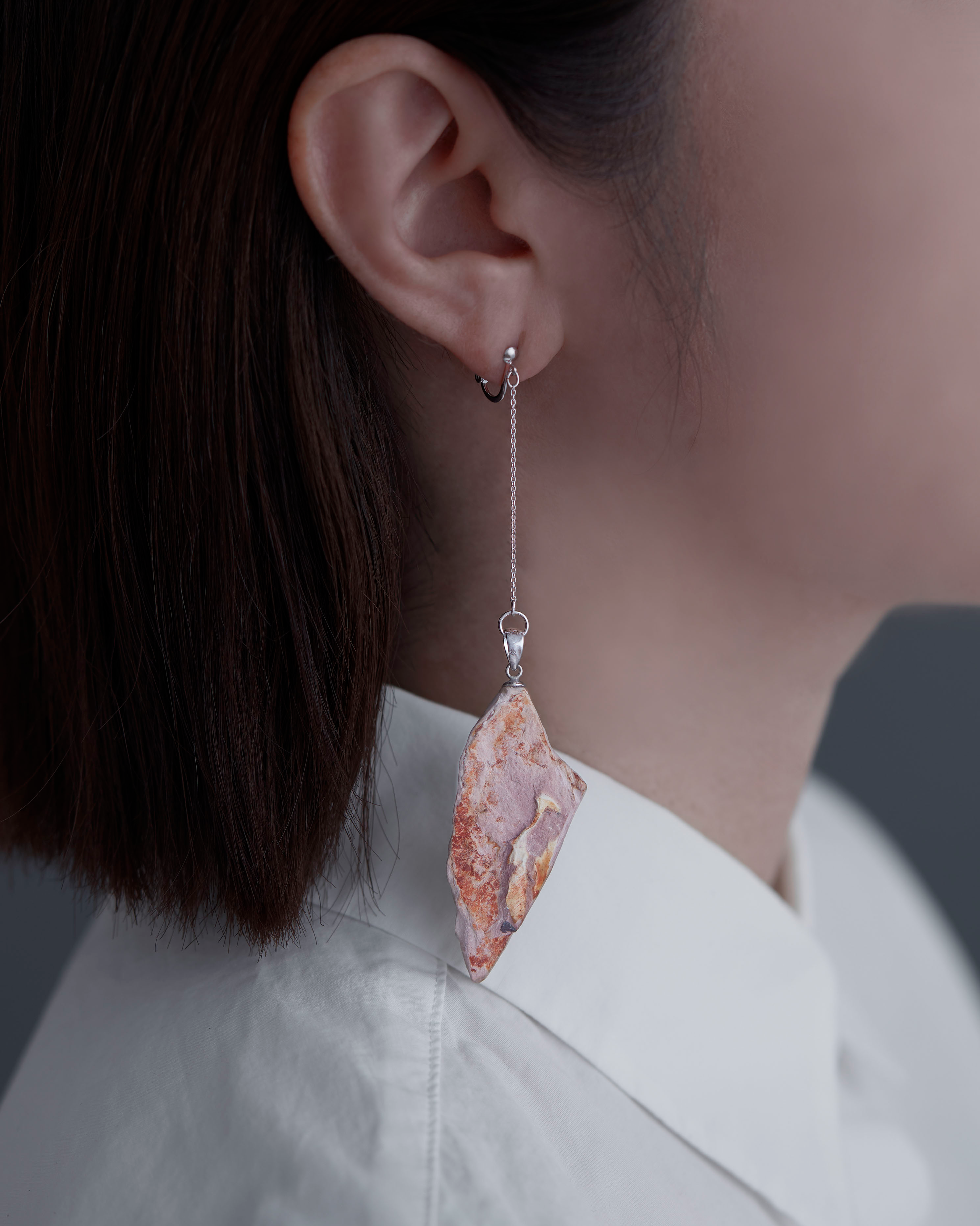 グロッソプテリス イヤリング SUS SV NFRP No.001