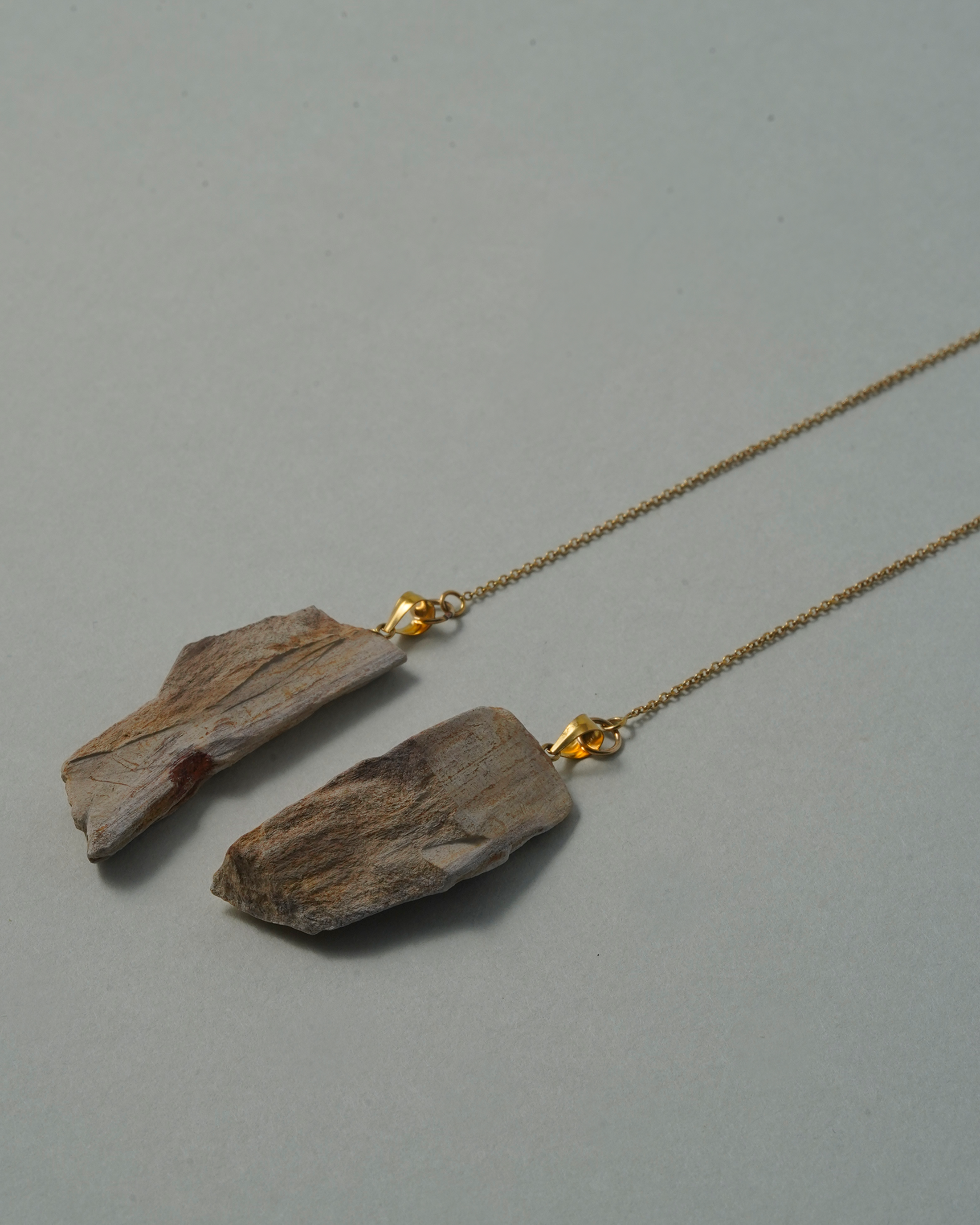  珪化木 ピアス K14GF No.001