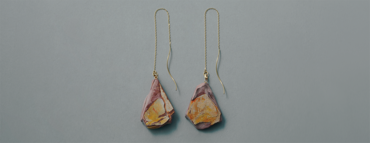 グロッソプテリス ピアス K10 （10金）- Glossopteris pierce