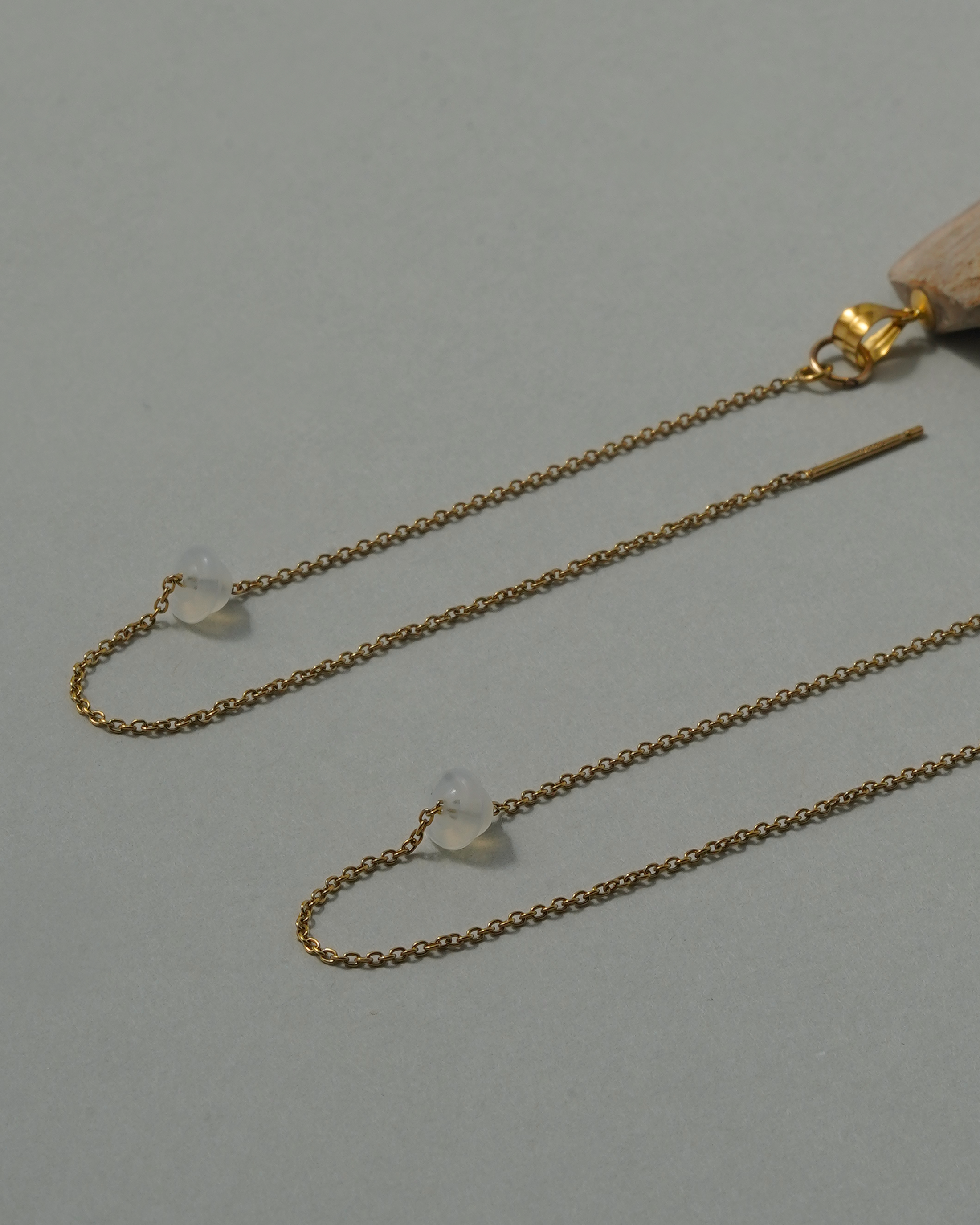 珪化木 ピアス K14GF No.004