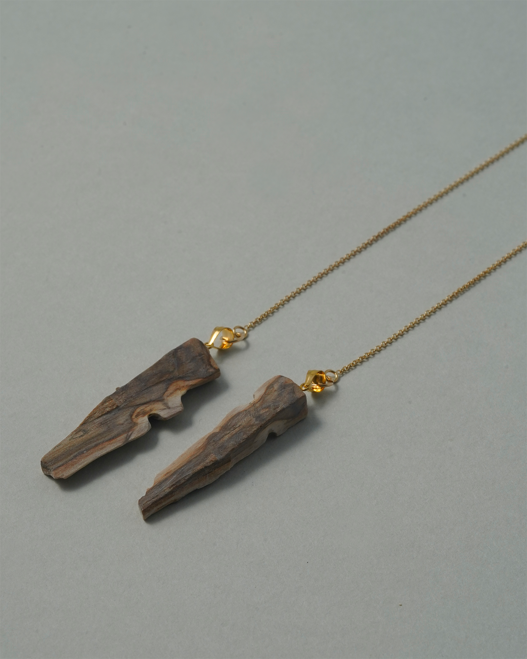  珪化木 ピアス K14GF No.002