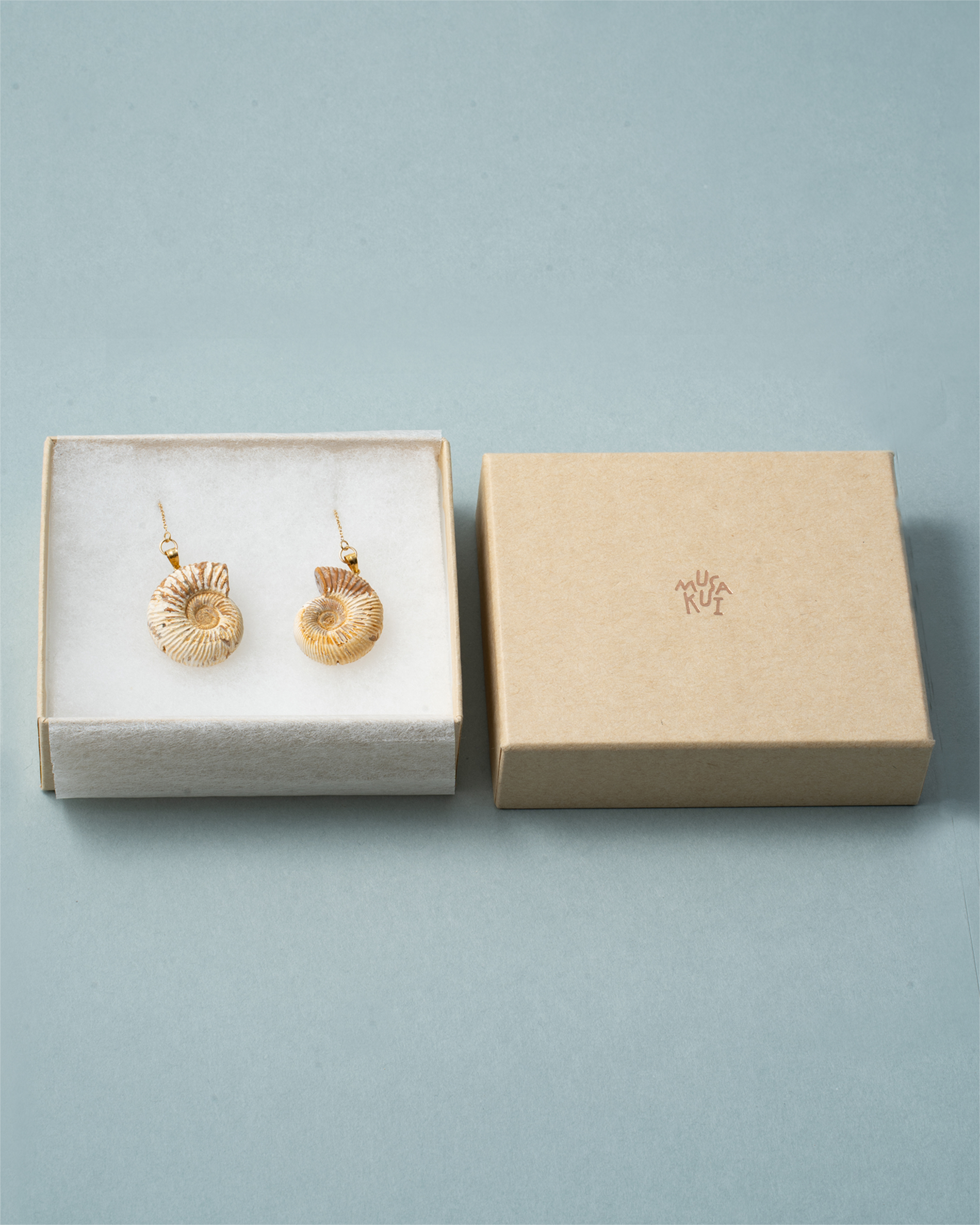 アンモナイト ピアス K14GF No.002