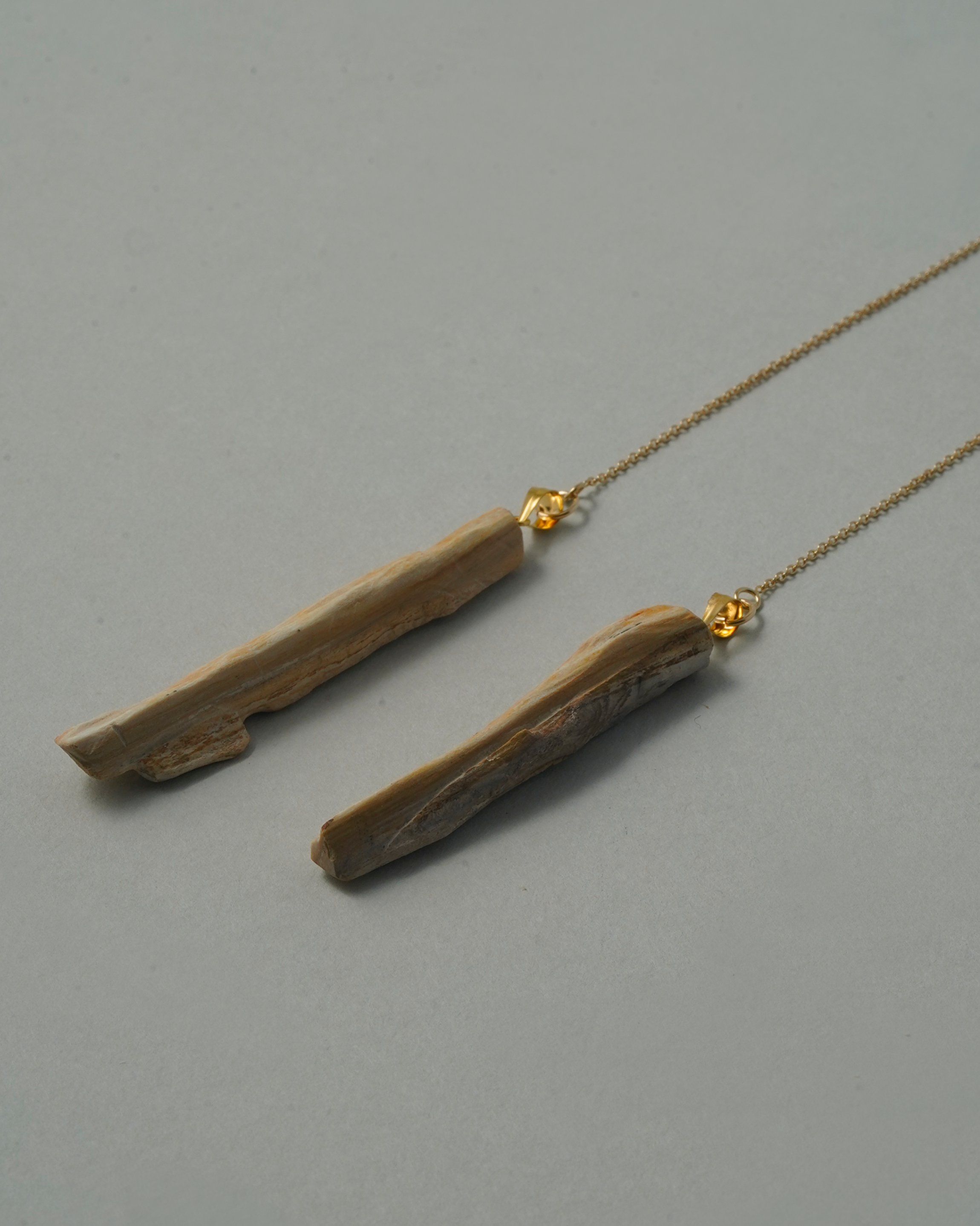 珪化木 ピアス K14GF No.004
