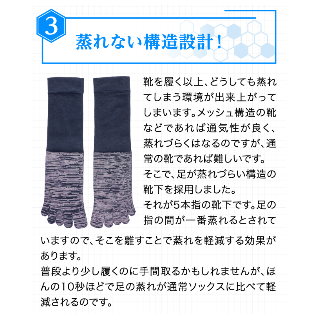 銀イオン五本指靴下 5足セット（特典スプレー付き）