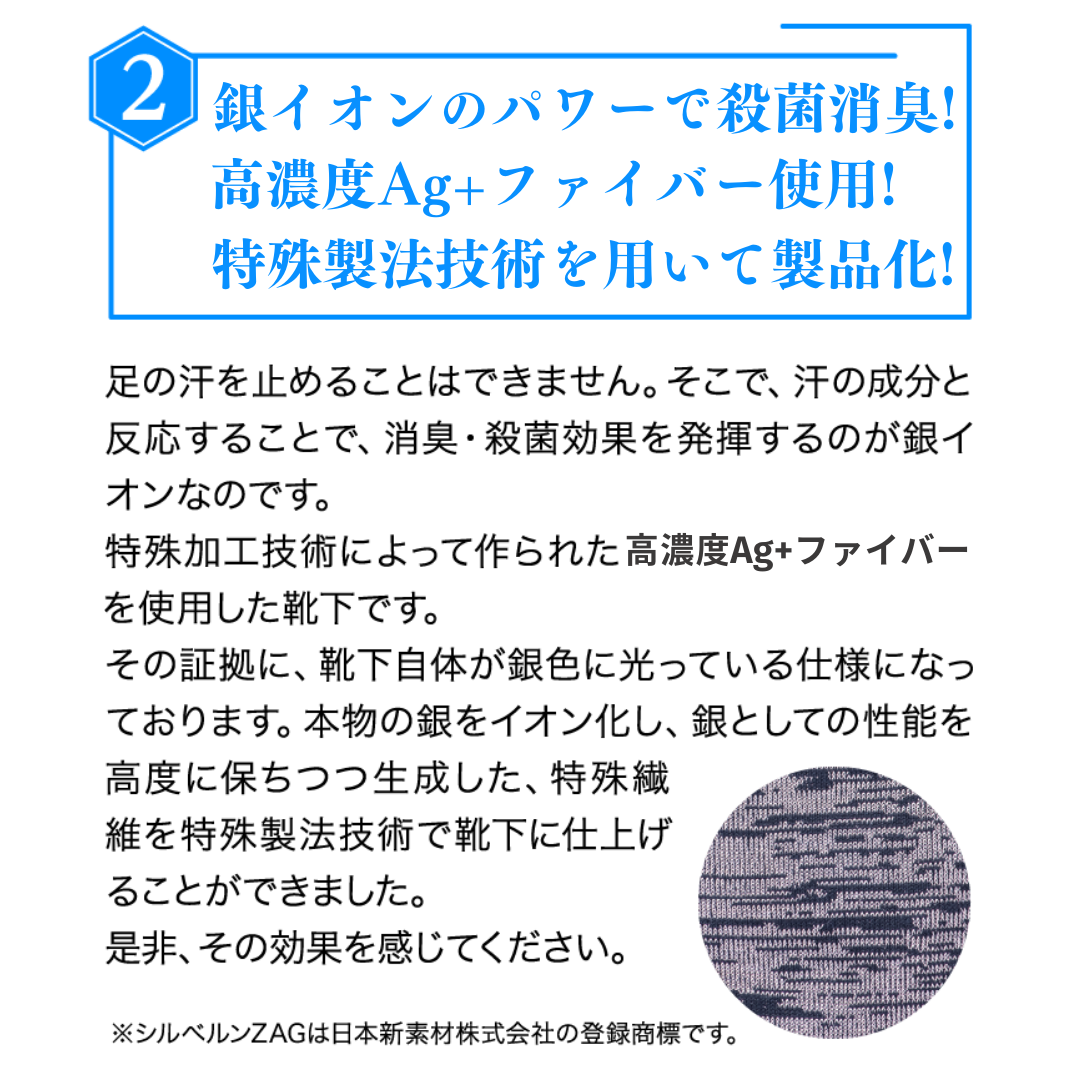 銀イオン五本指靴下 5足セット（特典スプレー付き）