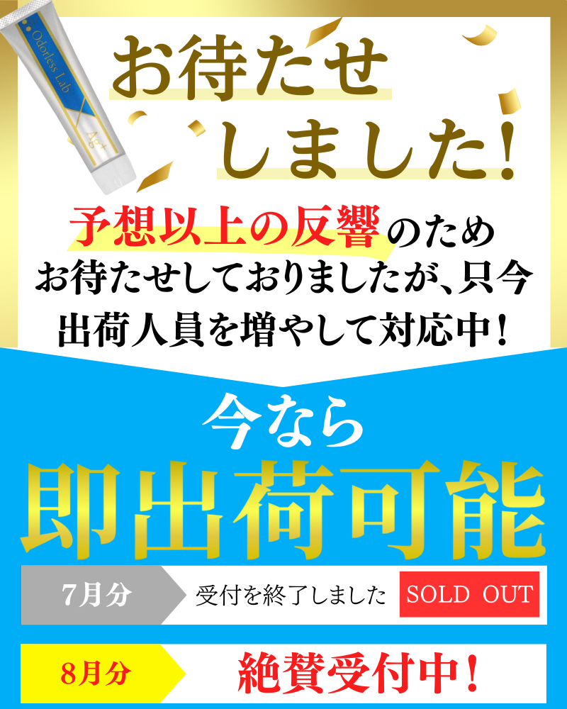銀イオン歯磨き粉商品お届け解消、即出荷