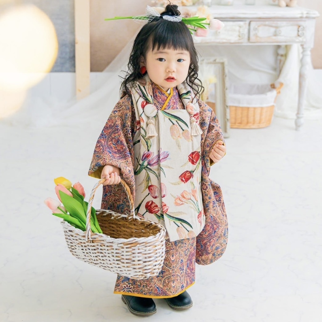 【レンタル】３歳着物セット／tulip サイズ: 90size