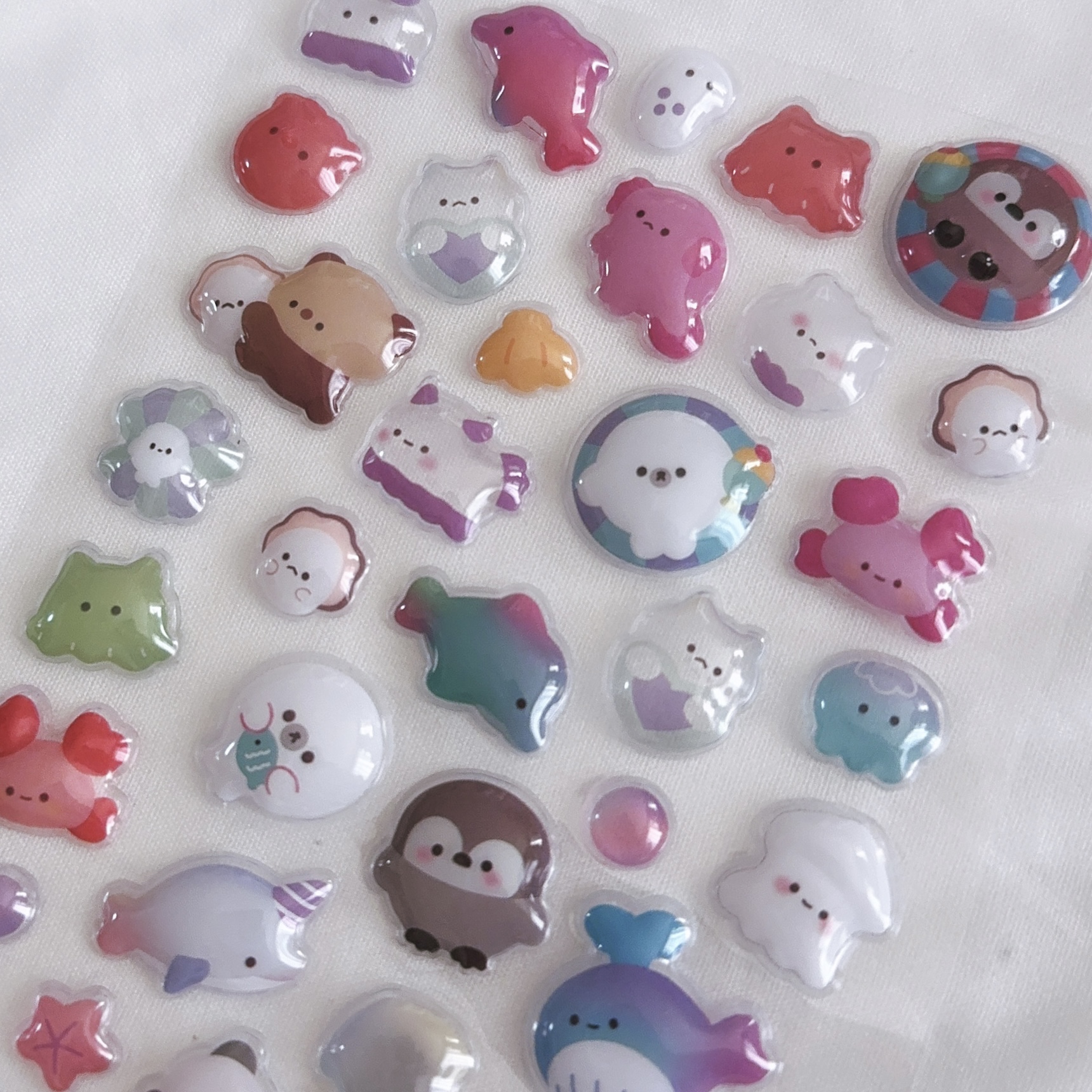 ぷっくり3Dシール〈海の生き物〉