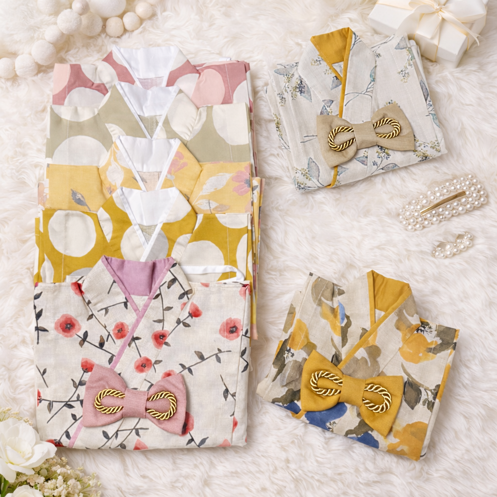 【SALE】ハギレでハカマ／マスタード(70-80size)