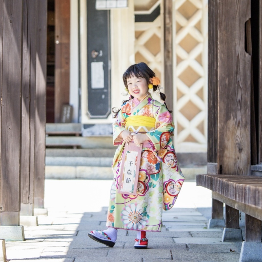 【レンタル】３歳着物セット／和 -らんまん- 千歳飴袋: なし, お色直し（被布・エプロン追加）: なし