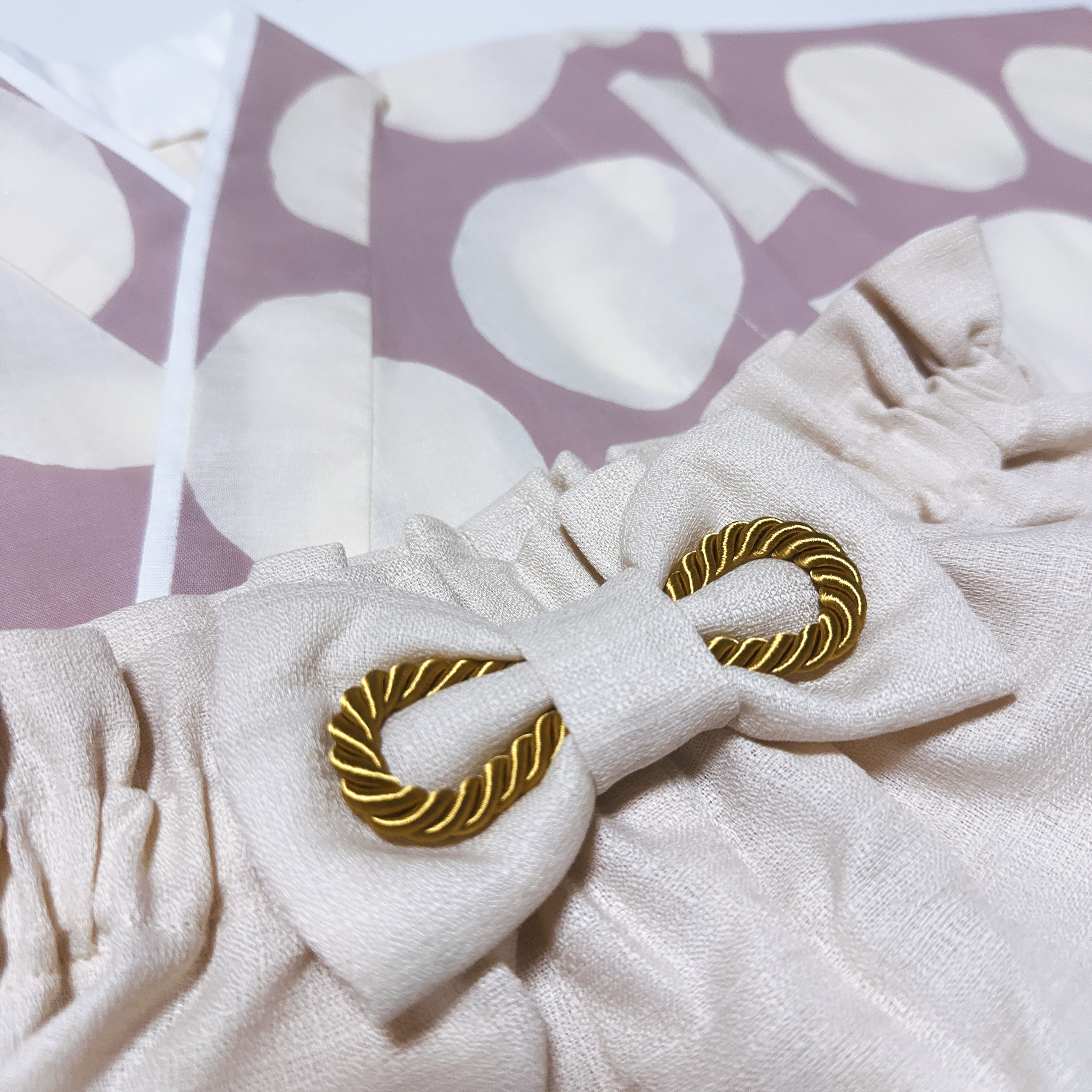 【SALE】ハギレでハカマ／くすみピンク(70-80size)