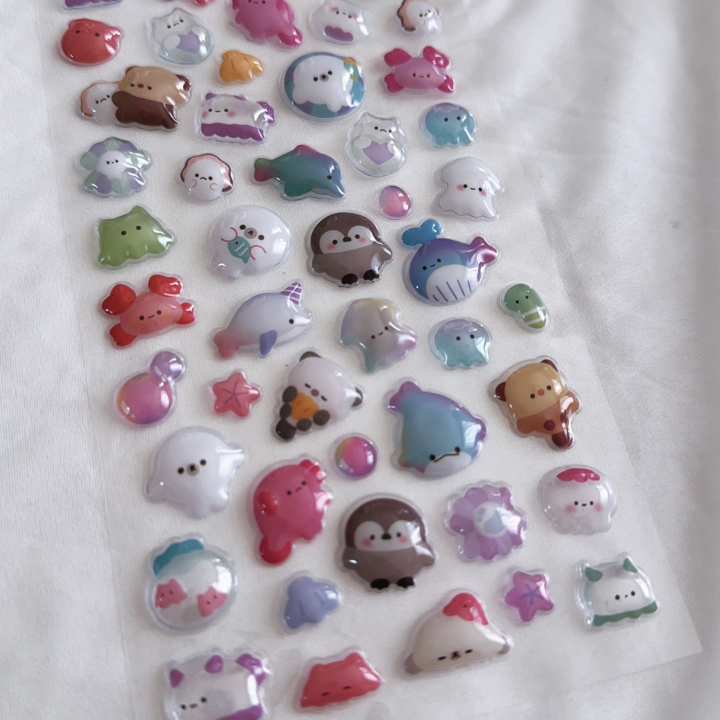 ぷっくり3Dシール〈海の生き物〉