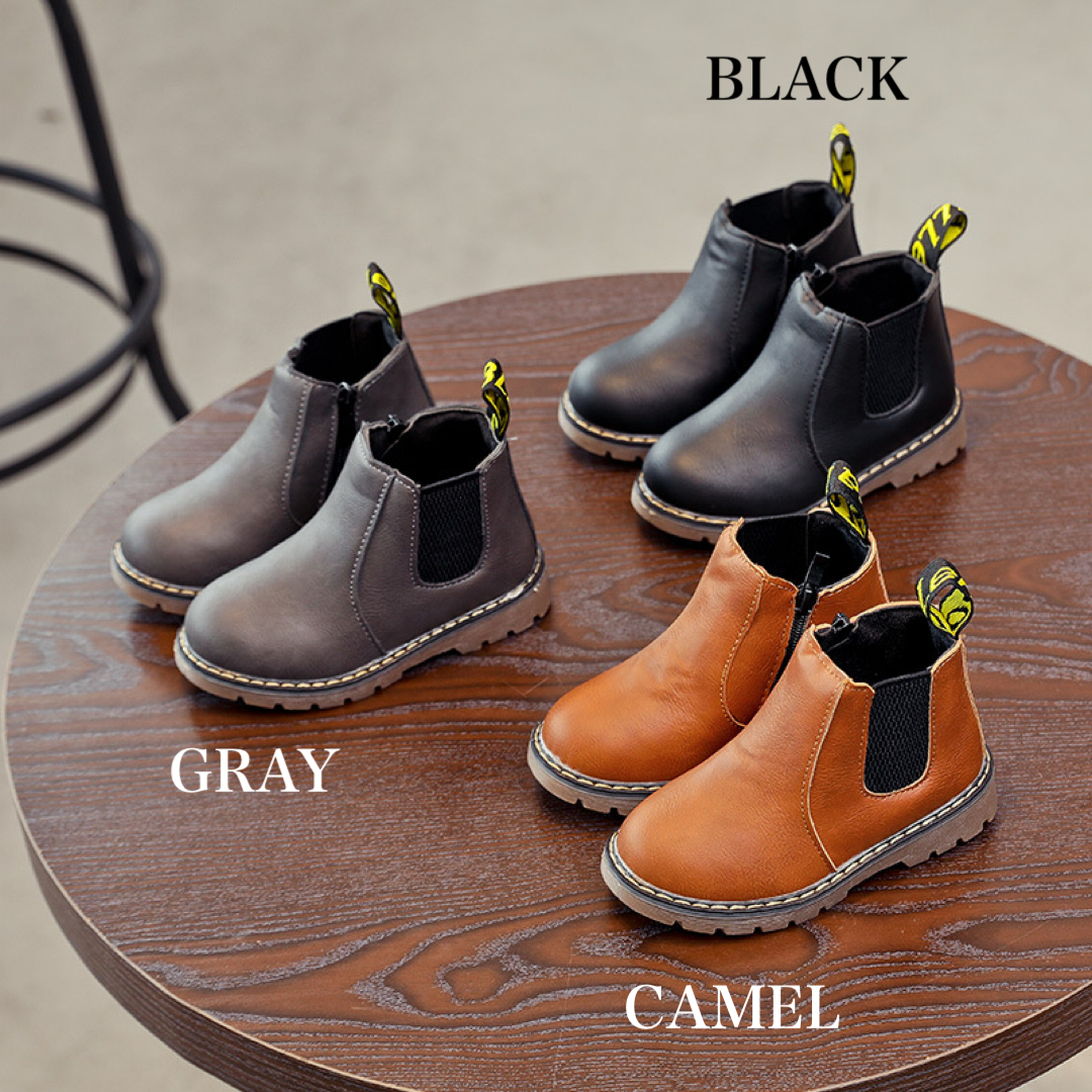 万能！シンプルショートブーツ カラー: BLACK, サイズ: 15.0cm