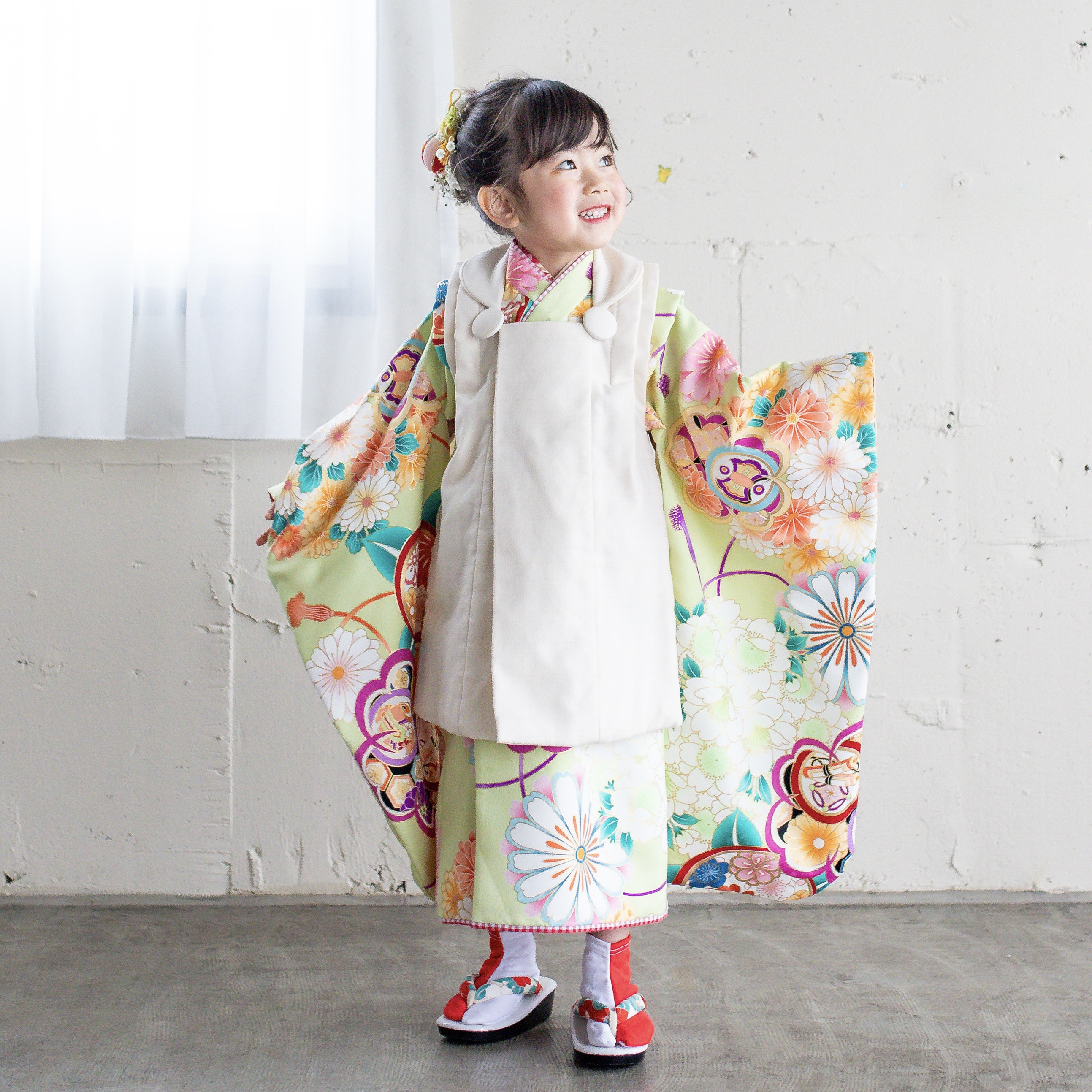 【レンタル】３歳着物セット／和 -らんまん- サイズ: 90size