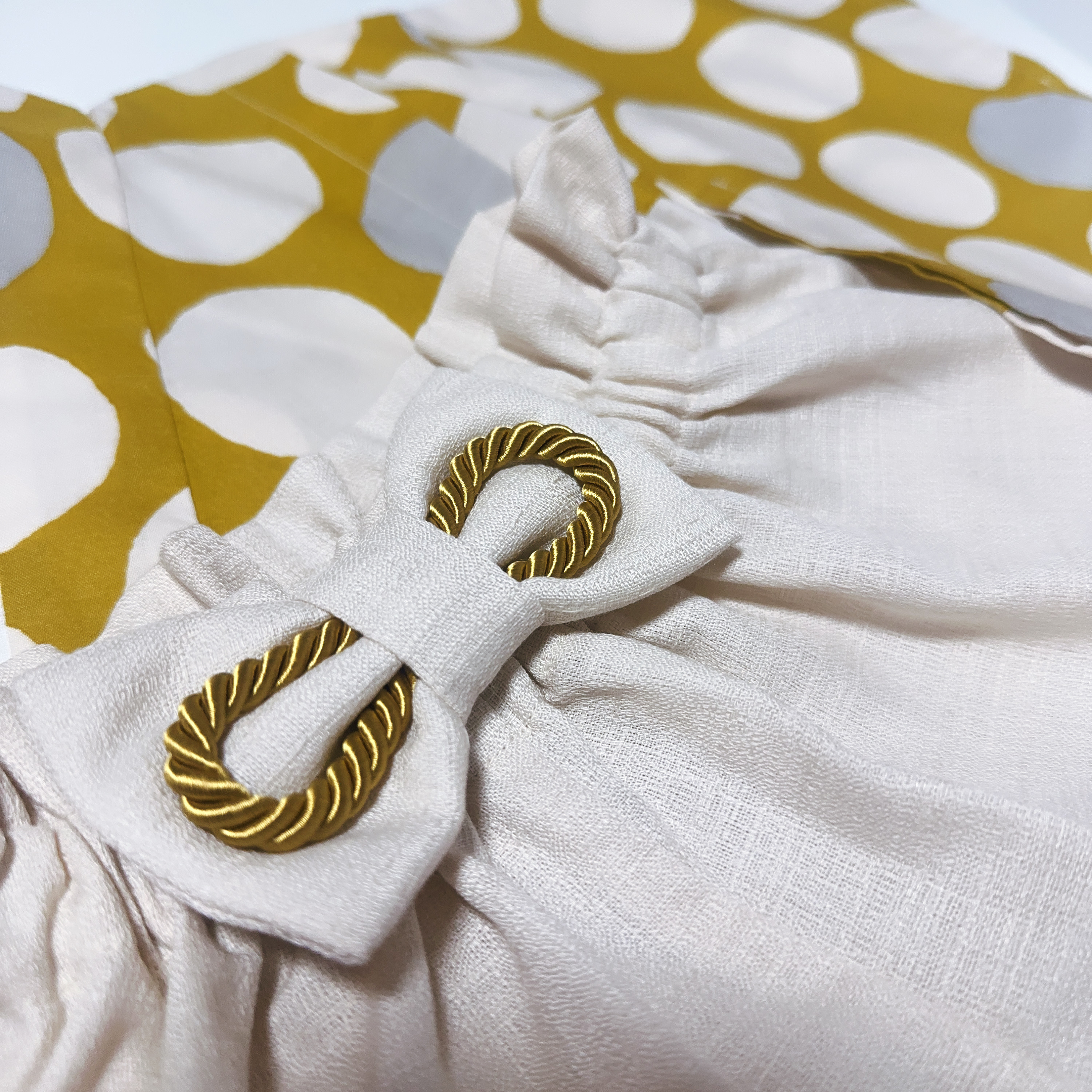 【SALE】ハギレでハカマ／マスタード(70-80size)