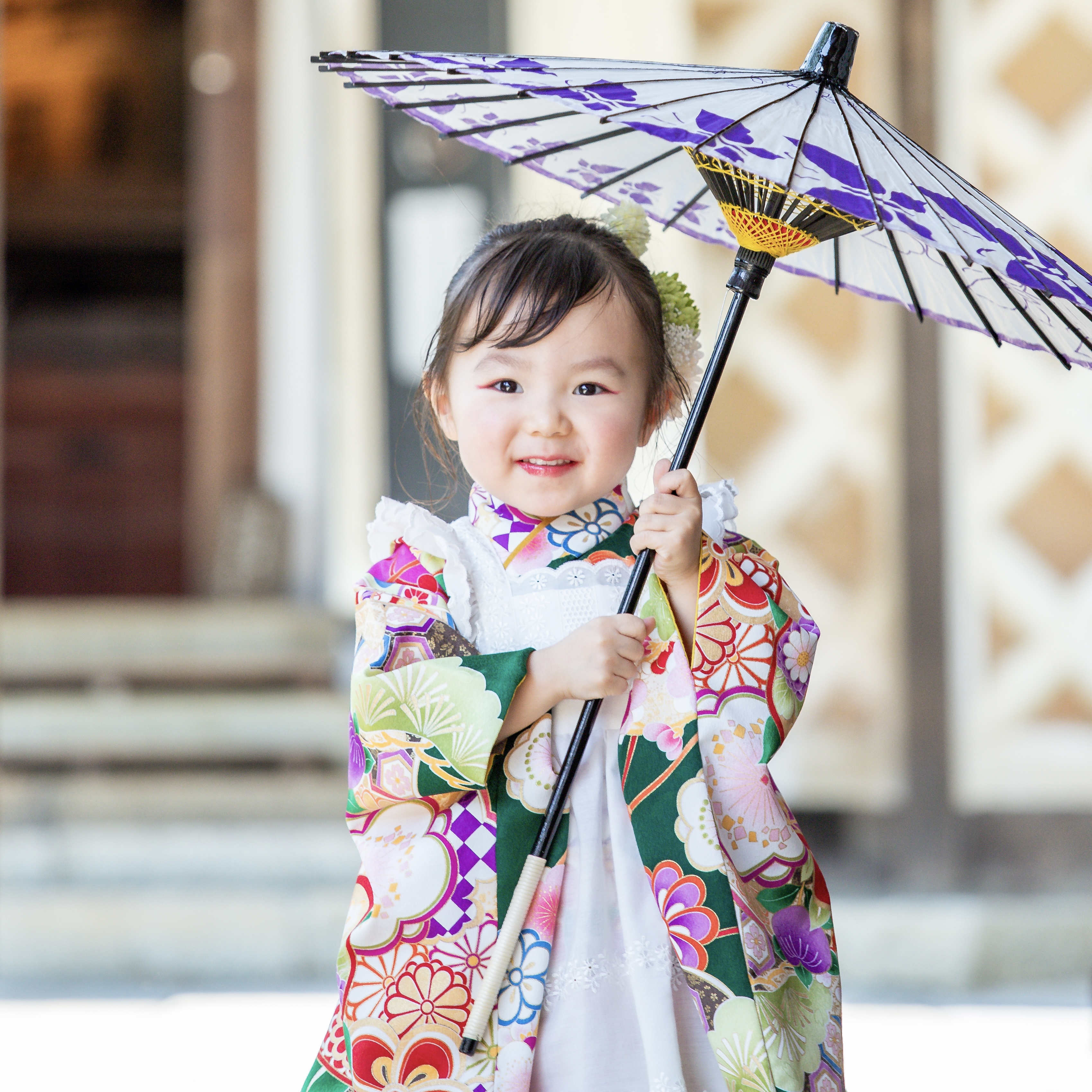 【レンタル】３歳着物セット／ 和 -こころ- 千歳飴袋: なし, お色直し（被布・エプロン追加）: なし