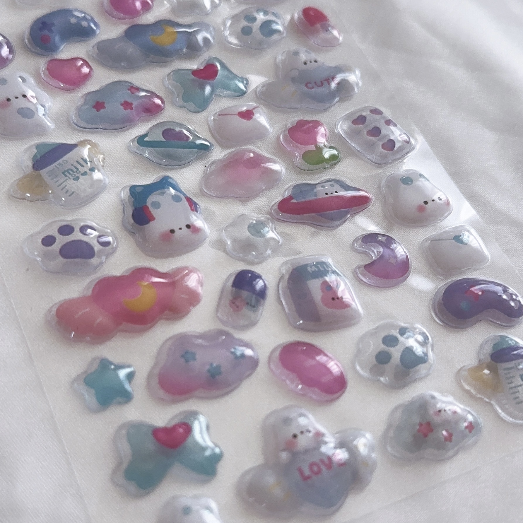 ぷっくり3Dシール〈うさぎ〉