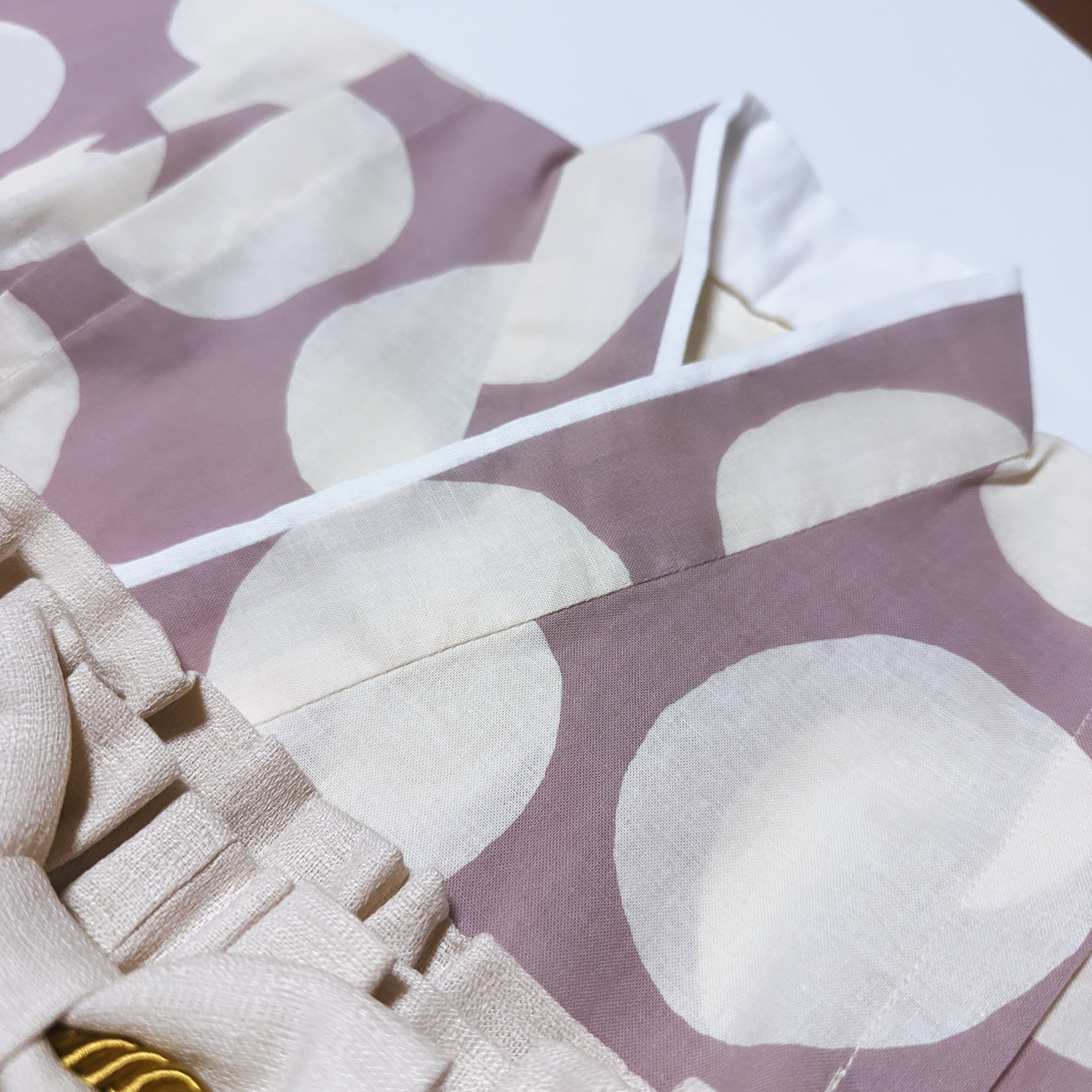 【SALE】ハギレでハカマ／くすみピンク(70-80size)