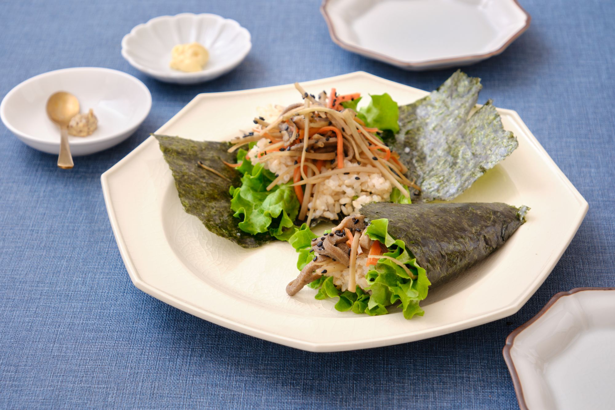 保存食きんぴらごぼうの玄米手巻き