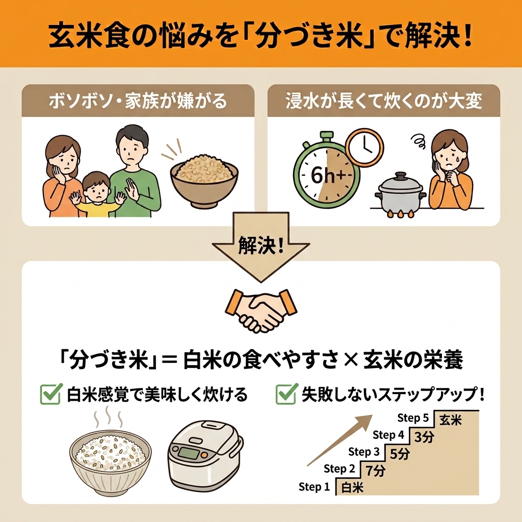 玄米食はハードルが高い？そんなあなたに「分づき米」がおすすめ