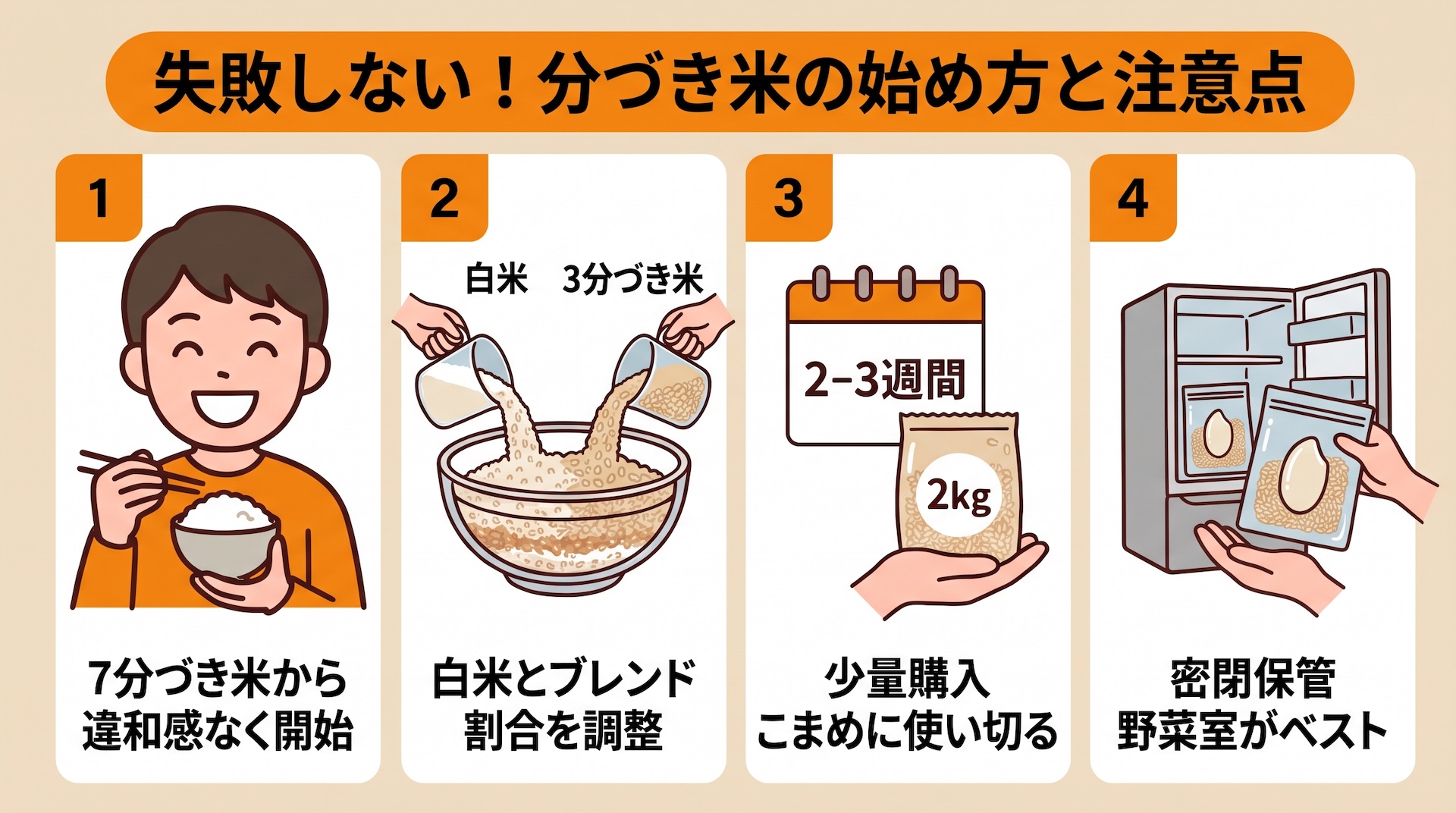 分づき米を始める際のポイントと注意点