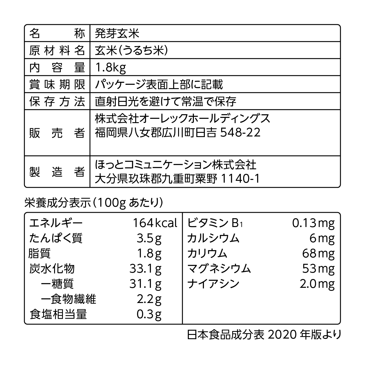★【定期便】 発芽玄米1.8kg×1袋  初回40％OFF