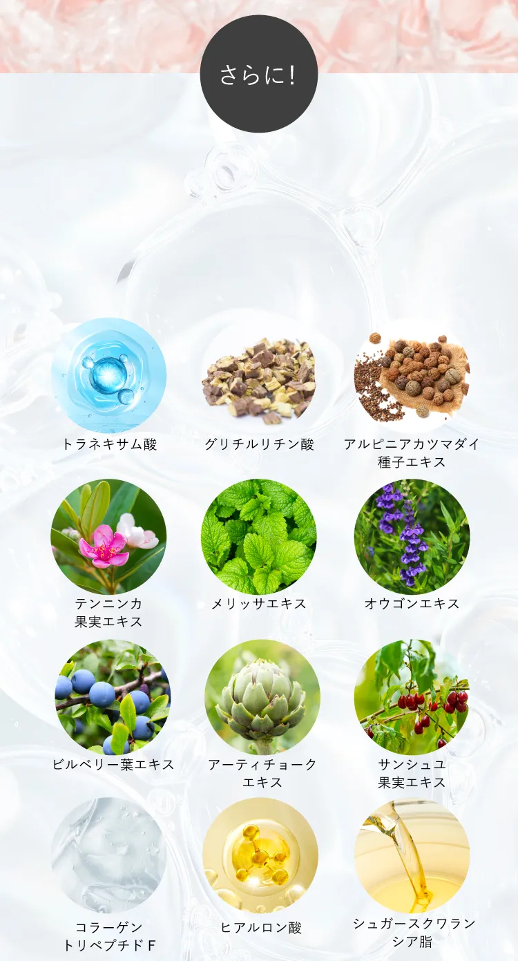 12種類の美容成分で美白のその先へ
