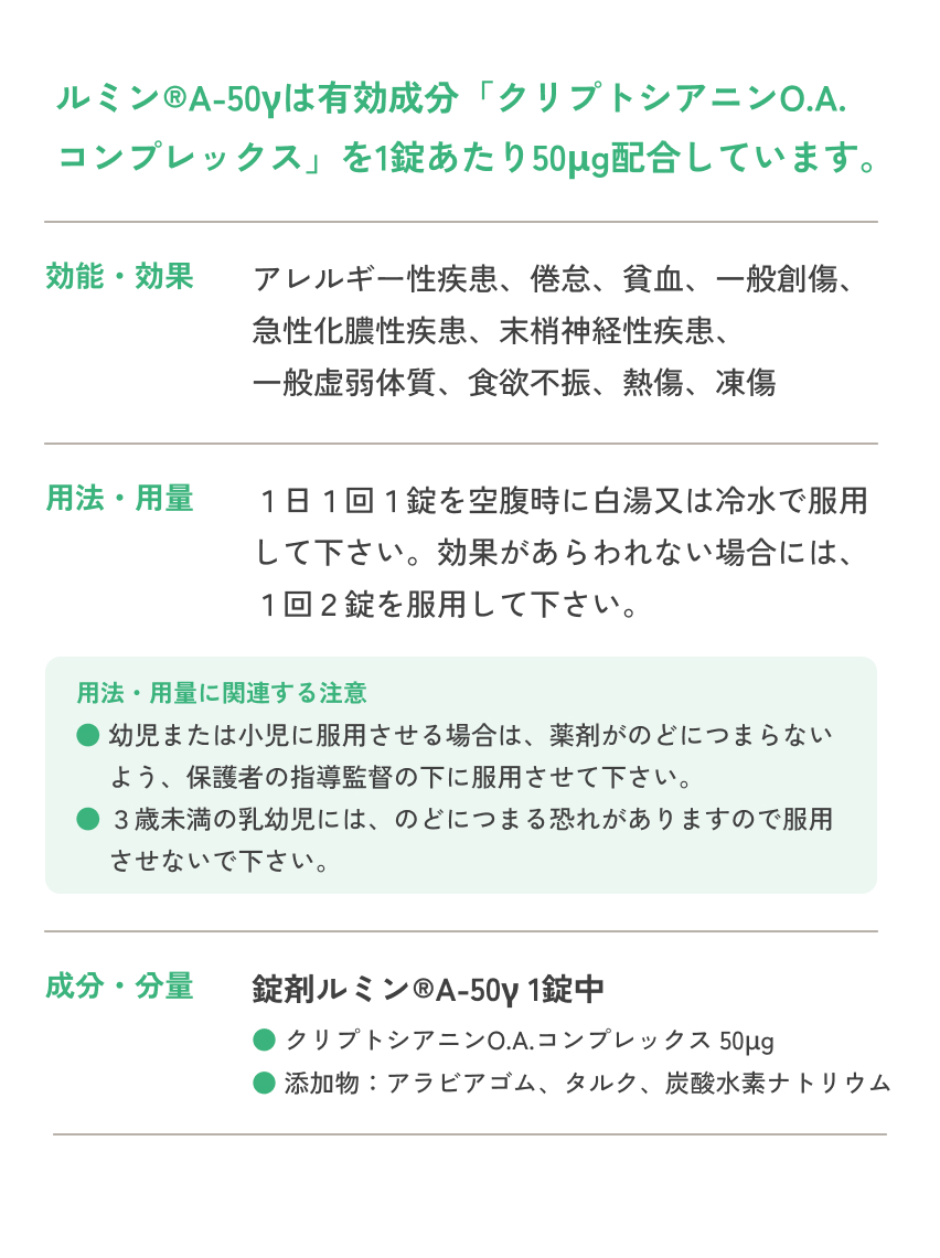 【単品】ルミン®A-50γ(ガンマ)120錠