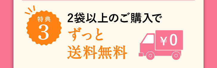 特典3 9,000円以下でもずっと送料無料