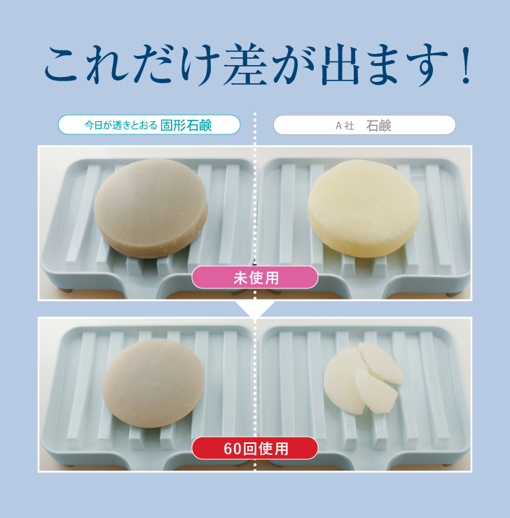 今日が透きとおる固形石鹸 詳細はこちら